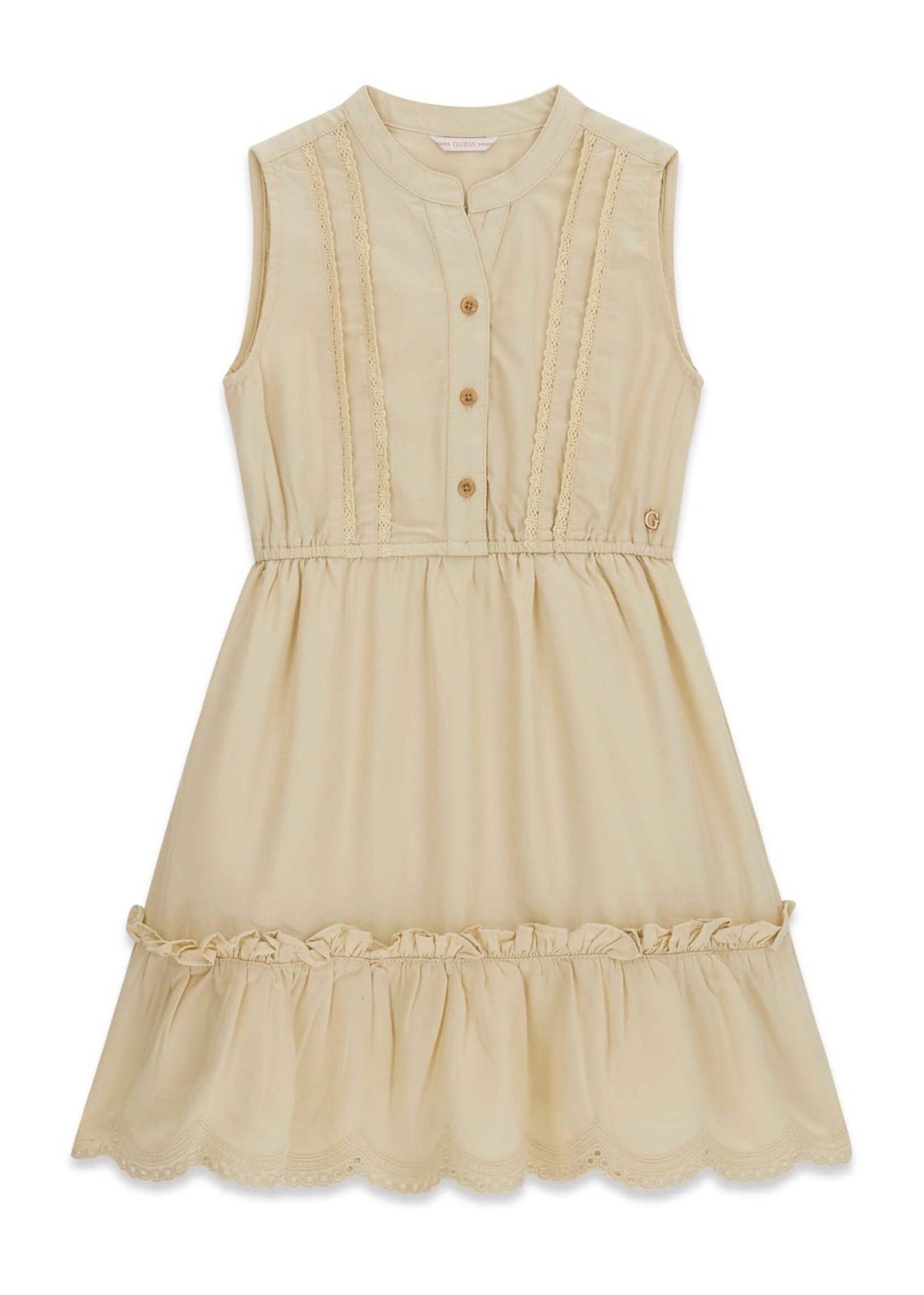 Guess Guess VISCOSE BLEND SL DRESS PEARL OYSTER - J6GK14_WN220