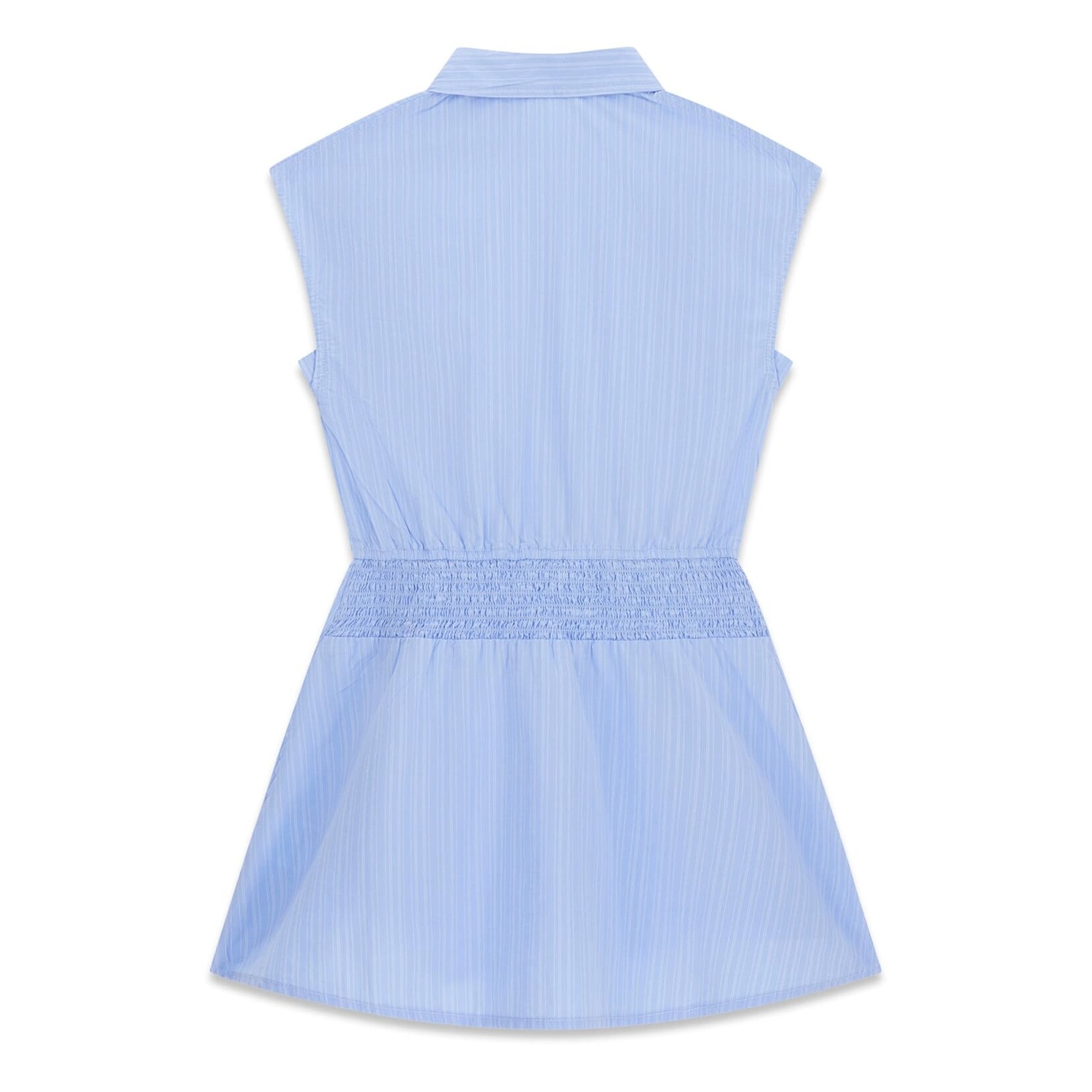 Guess Guess POPLIN DRESS LEMON PIE AND BLUE S - J6GK08_WEH20