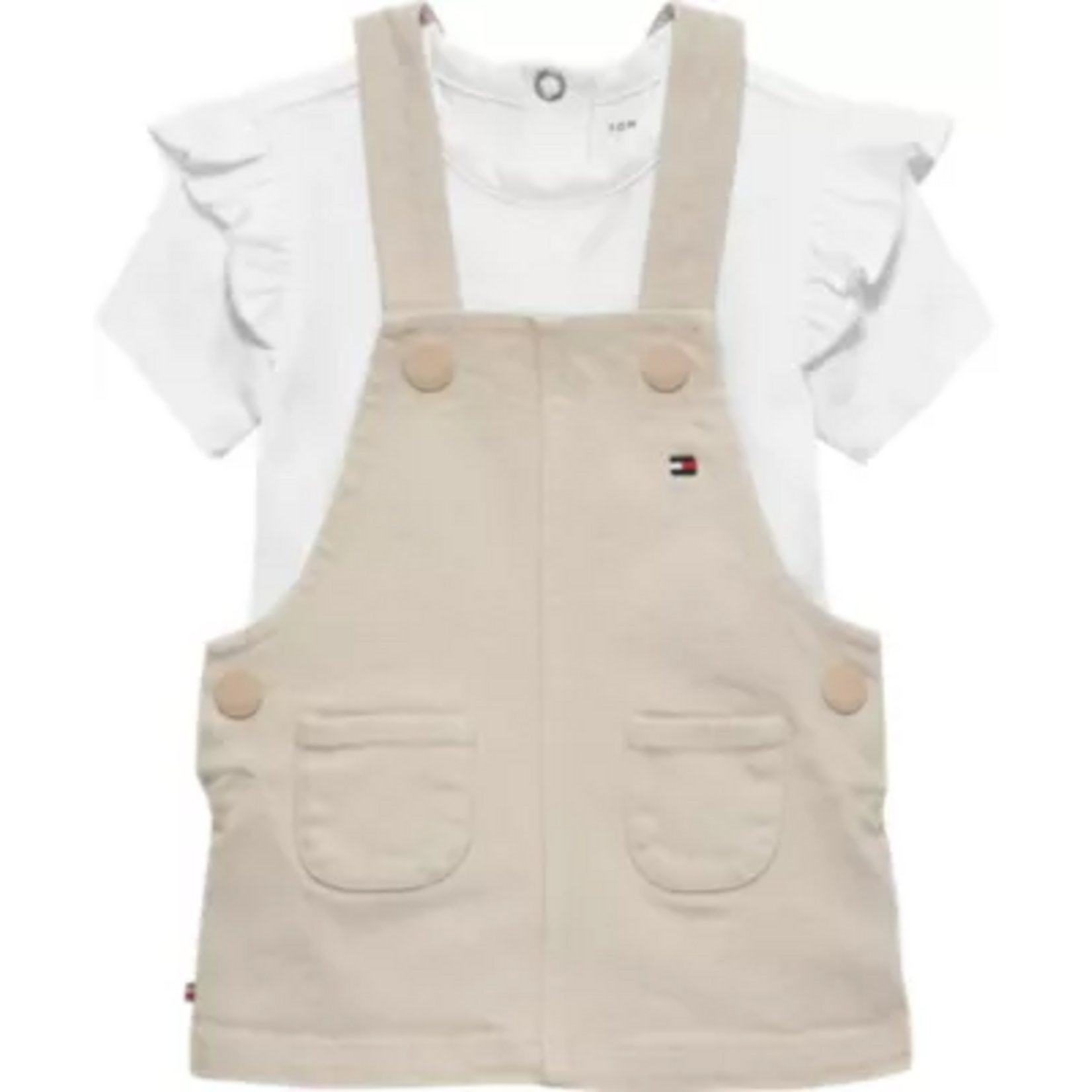 Tommy Hilfiger Tommy Hilfiger DUNGAREE DRESS SET KN0KN02380ACI CLASSIC BEIGE