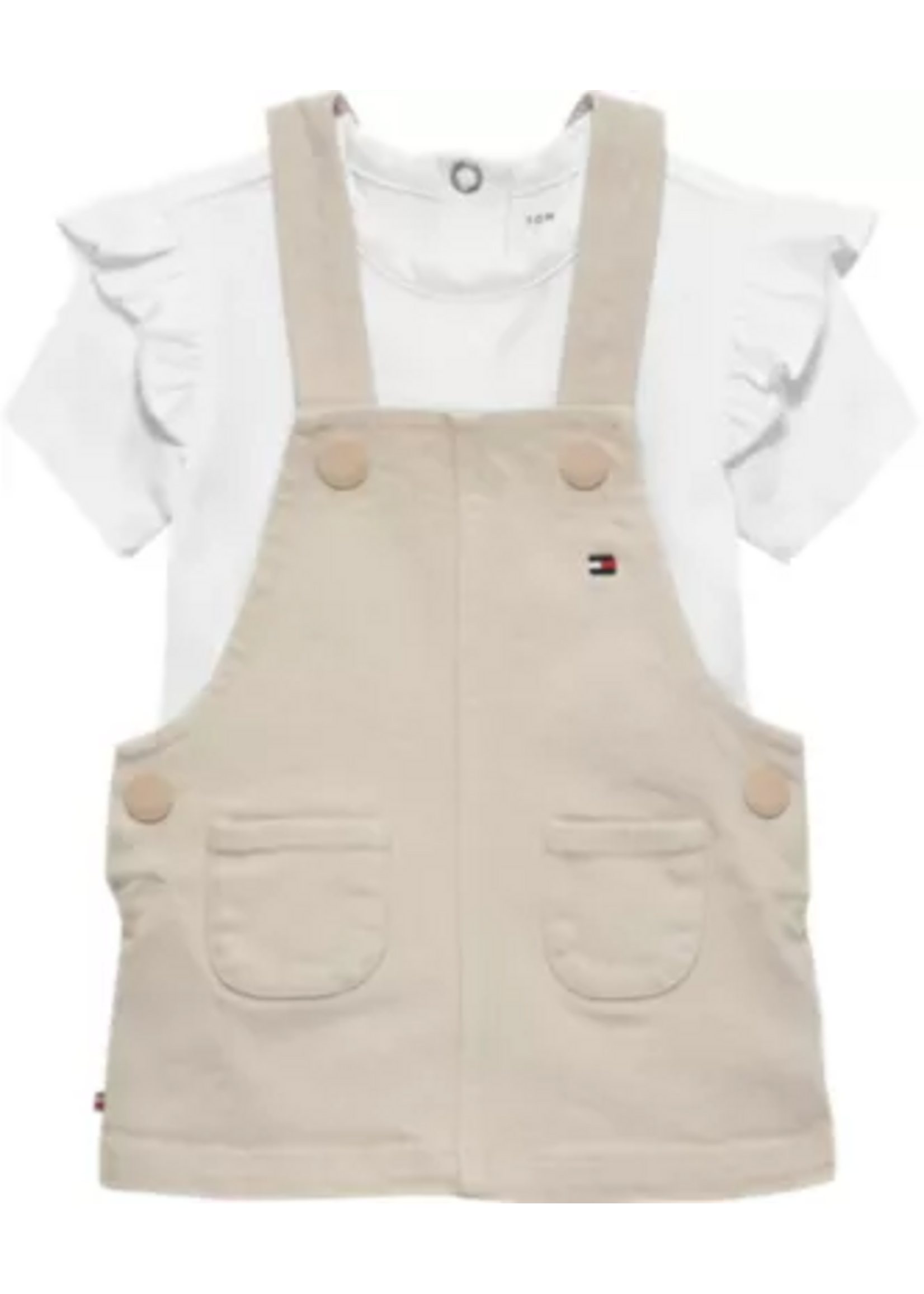 Tommy Hilfiger Tommy Hilfiger DUNGAREE DRESS SET KN0KN02380ACI CLASSIC BEIGE