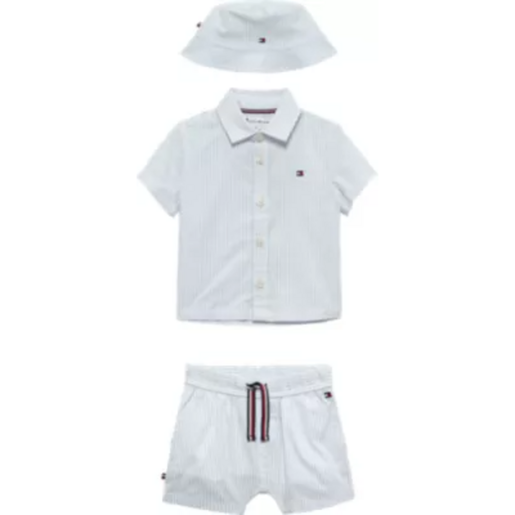 Tommy Hilfiger Tommy Hilfiger ITHACA SHORT SHIRT HAT GIFTBOX KN0KN023760A4 BLUE STRIPE