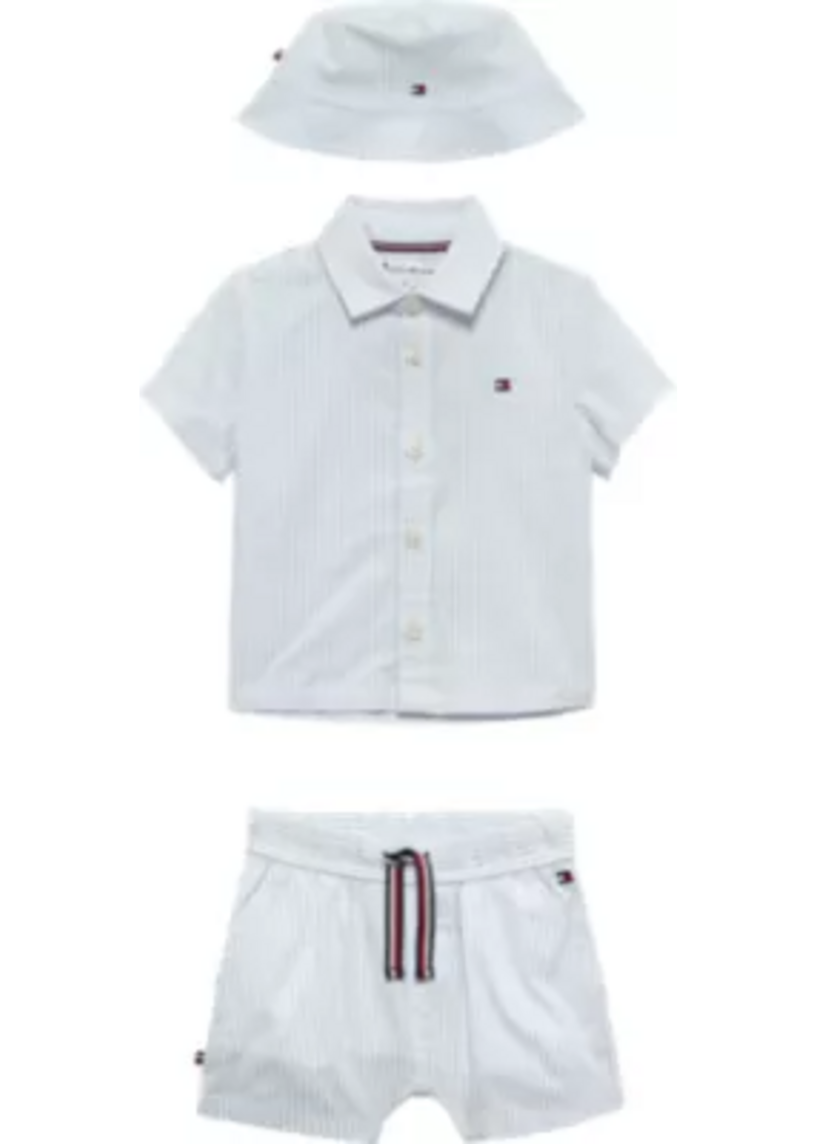 Tommy Hilfiger Tommy Hilfiger ITHACA SHORT SHIRT HAT GIFTBOX KN0KN023760A4 BLUE STRIPE