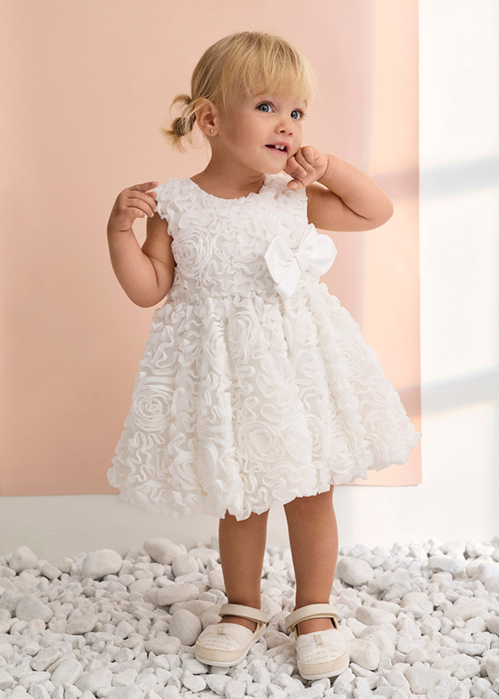 Abel & Lula Abel & Lula puffed dress Cream - 26 05004