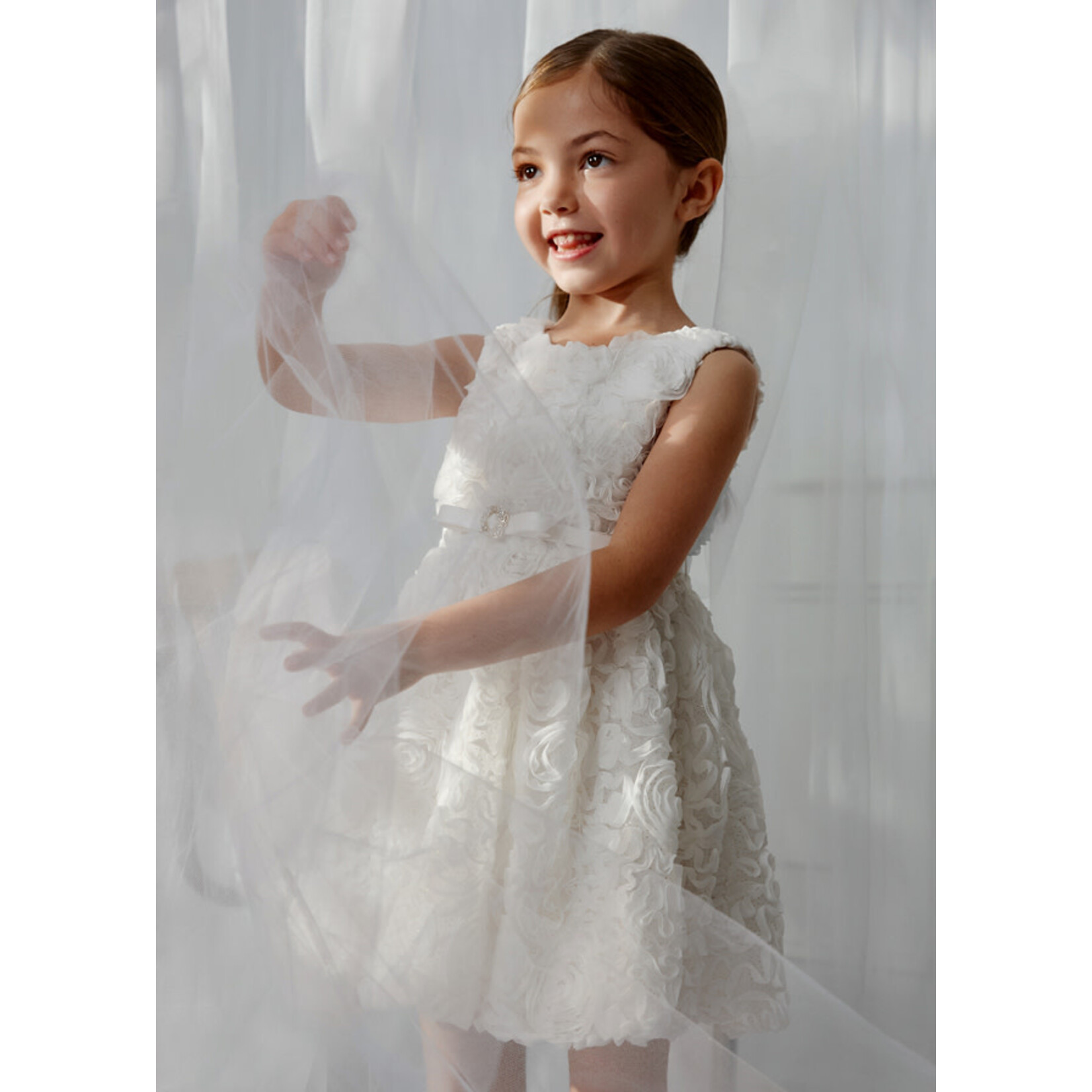 Abel & Lula Abel & Lula puffed dress Cream - 26 05050