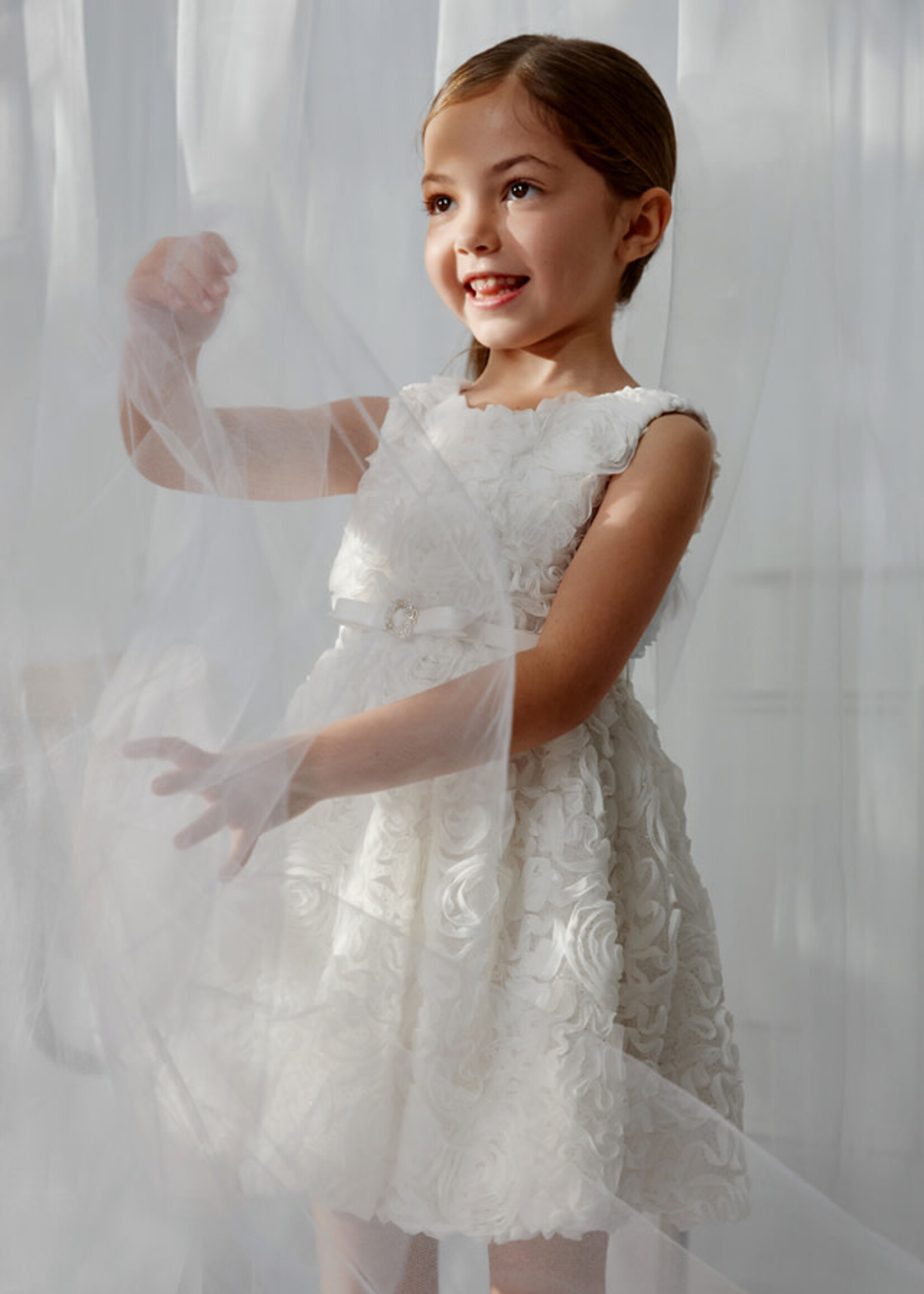 Abel & Lula Abel & Lula puffed dress Cream - 26 05050