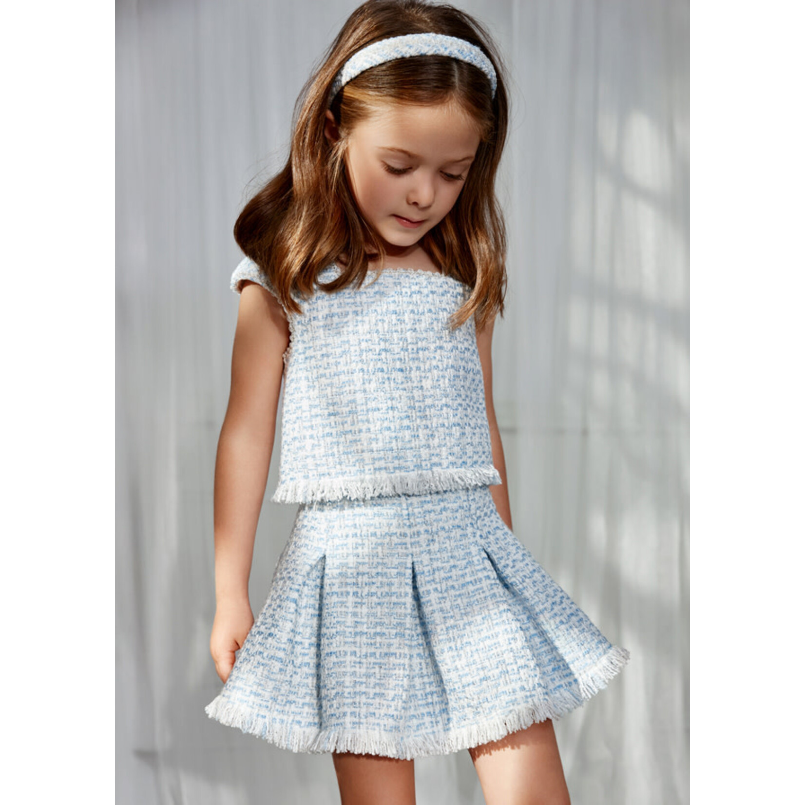 Abel & Lula Abel & Lula skirt set Sky blue - 26 05059