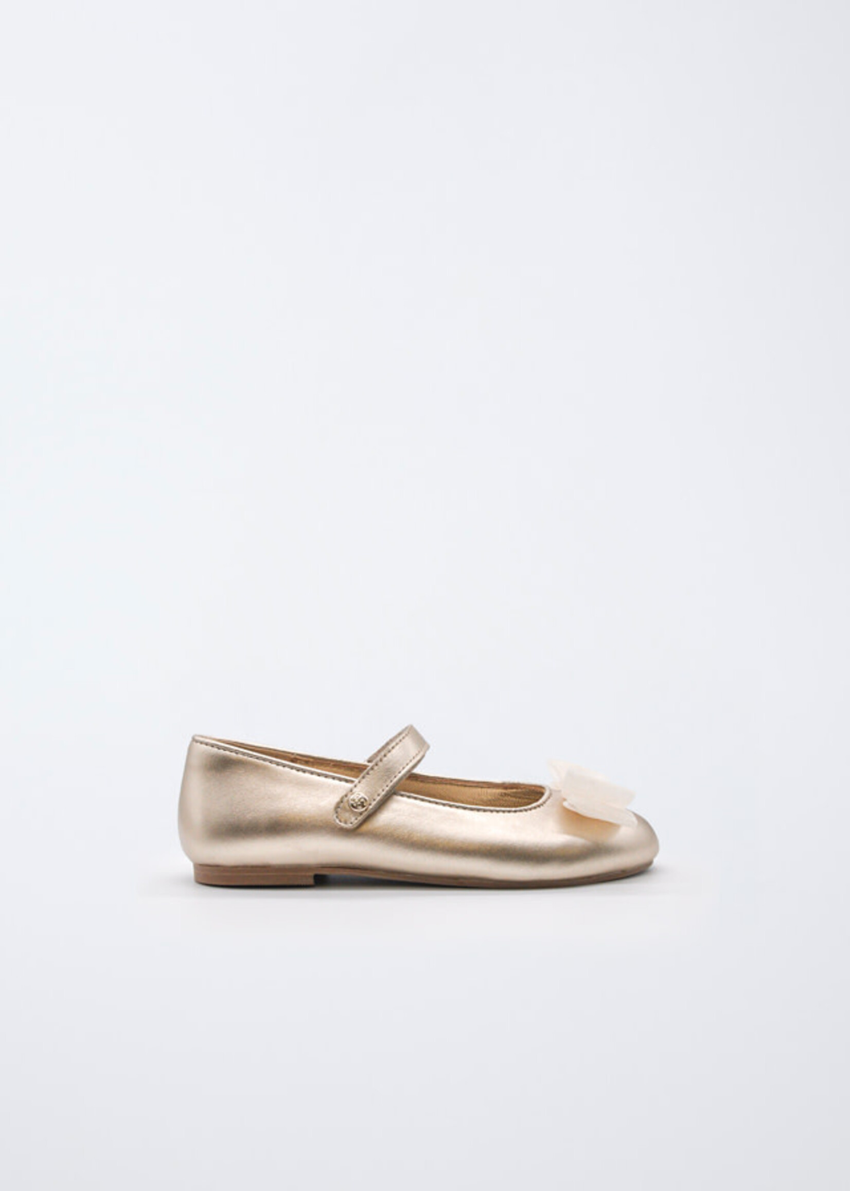 Abel & Lula Abel & Lula Mary janes w tulle bow Champagne - 26 05487B