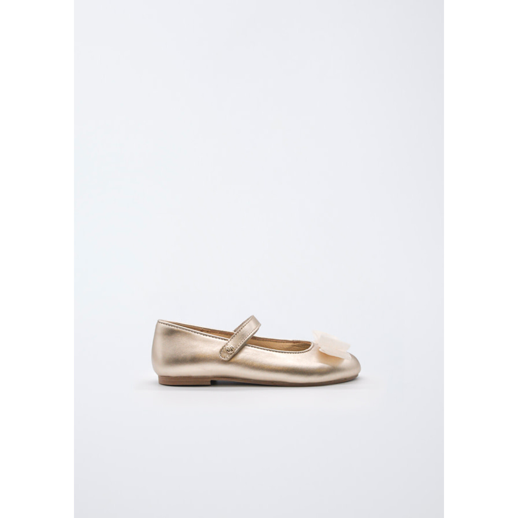 Abel & Lula Abel & Lula Mary janes w tulle bow Champagne - 26 05487B