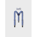 Mayoral Mayoral suspenders and bowtie set Capri blue - 26 10161
