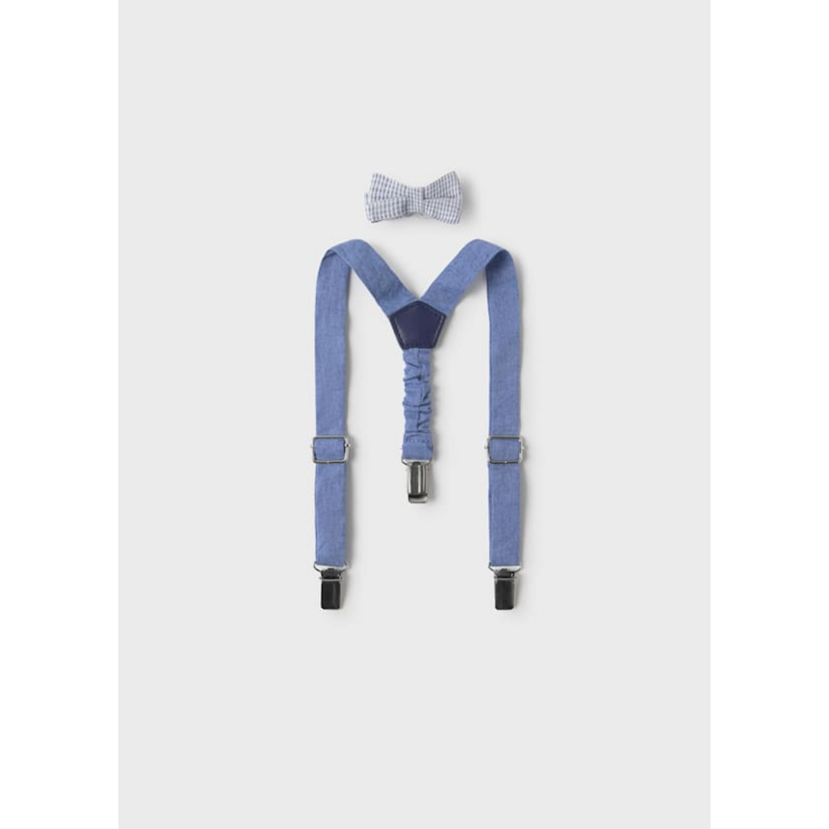 Mayoral Mayoral suspenders and bowtie set Capri blue - 26 10161