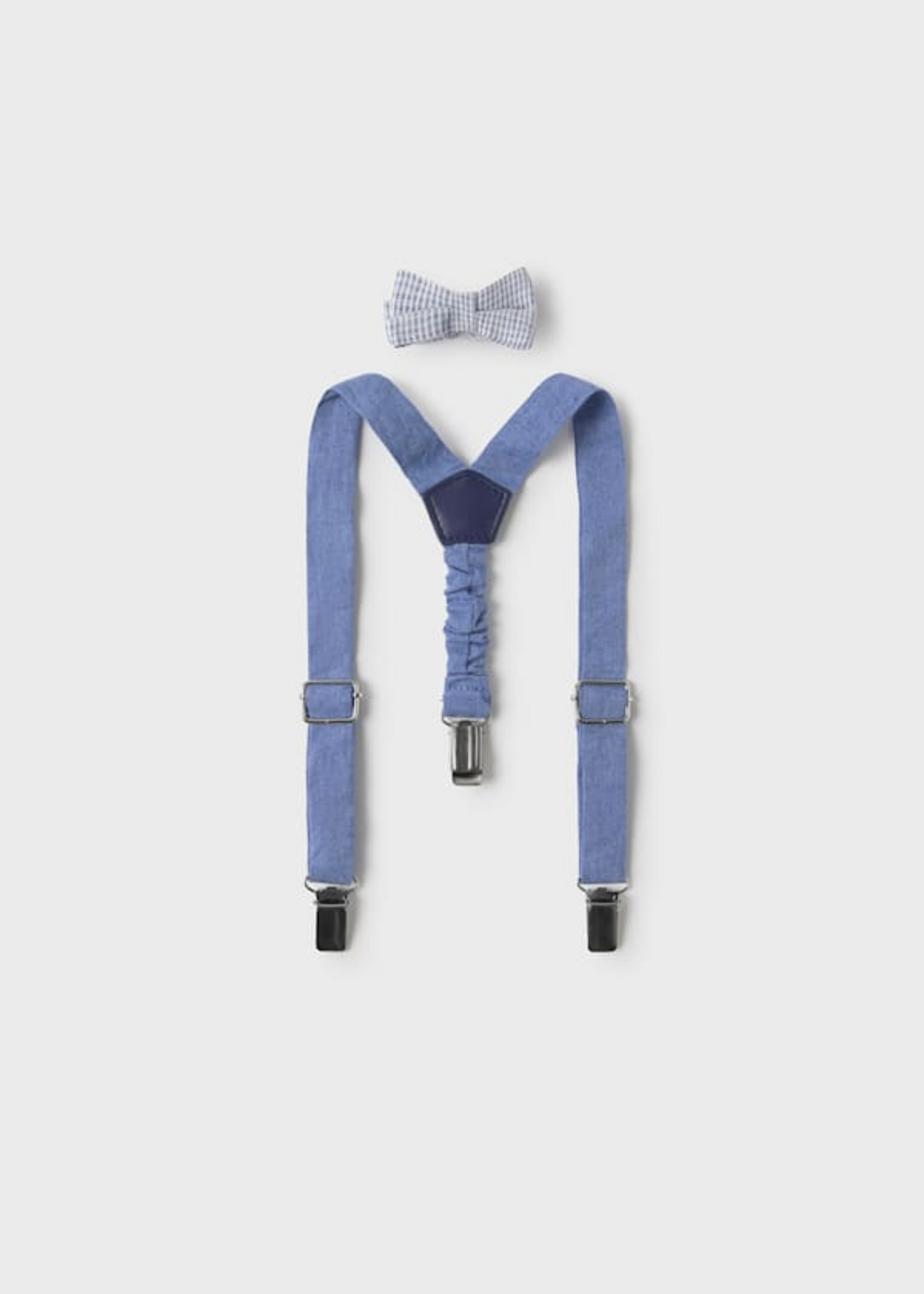 Mayoral Mayoral suspenders and bowtie set Capri blue - 26 10161