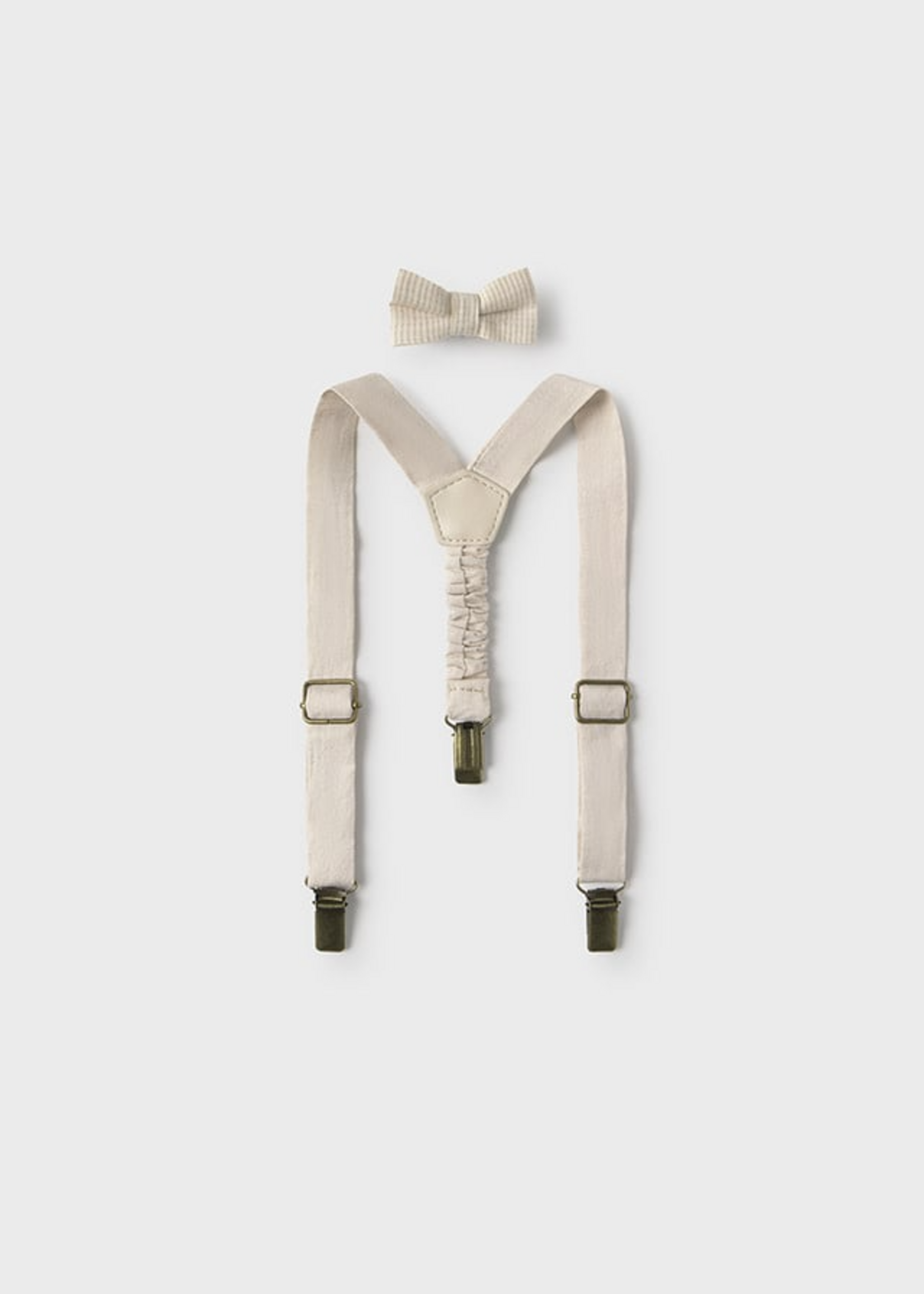Mayoral Mayoral suspenders and bowtie set oat mixed - 26 10161