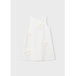 Mayoral Mayoral Crepe flower dress Natural - 26 03922