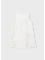 Mayoral Mayoral Crepe flower dress Natural - 26 03922