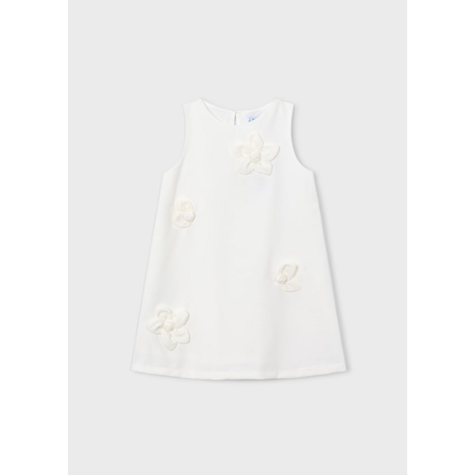 Mayoral Mayoral Crepe flower dress Natural - 26 03922