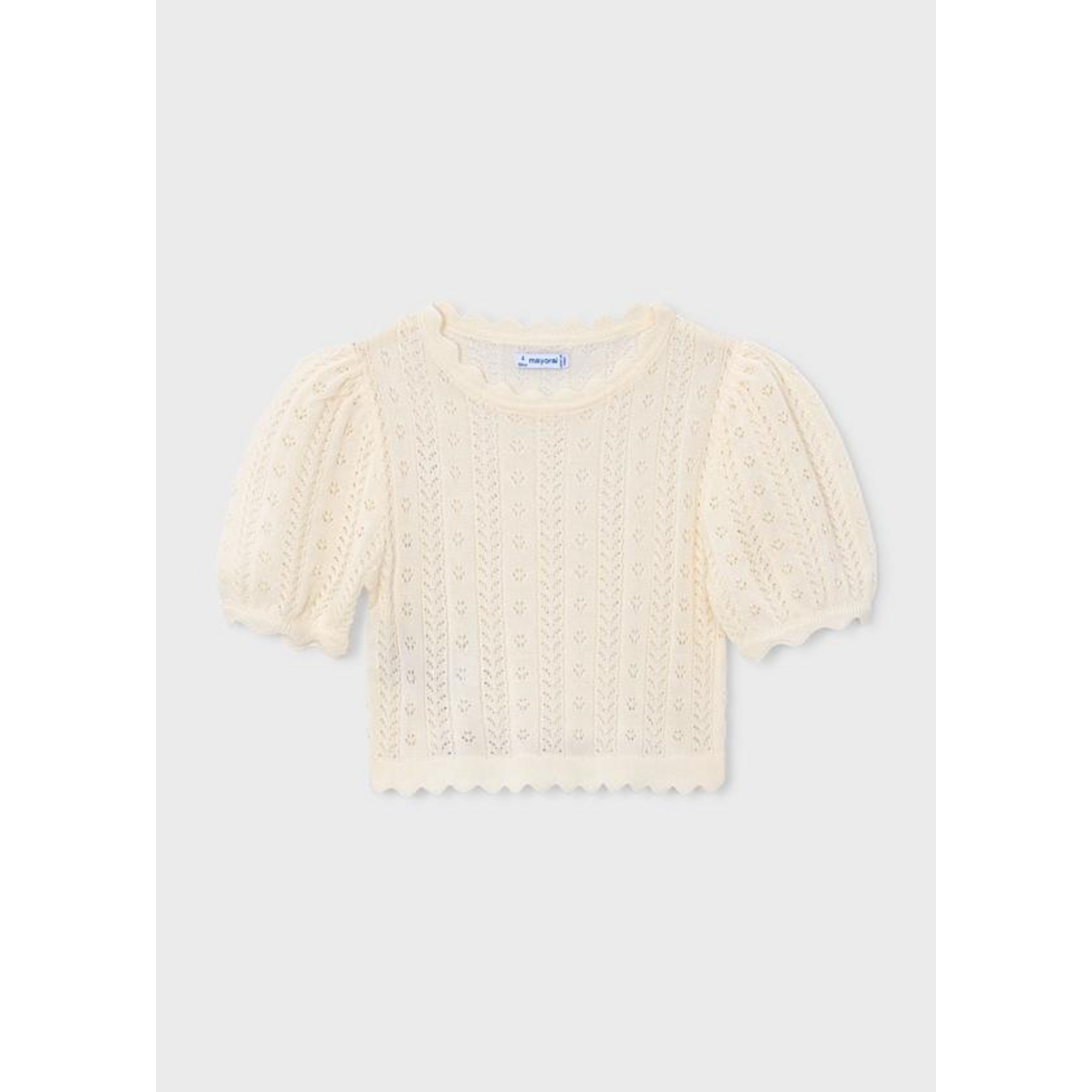 Mayoral Mayoral S/s knit tshirt Bone - 26 03003