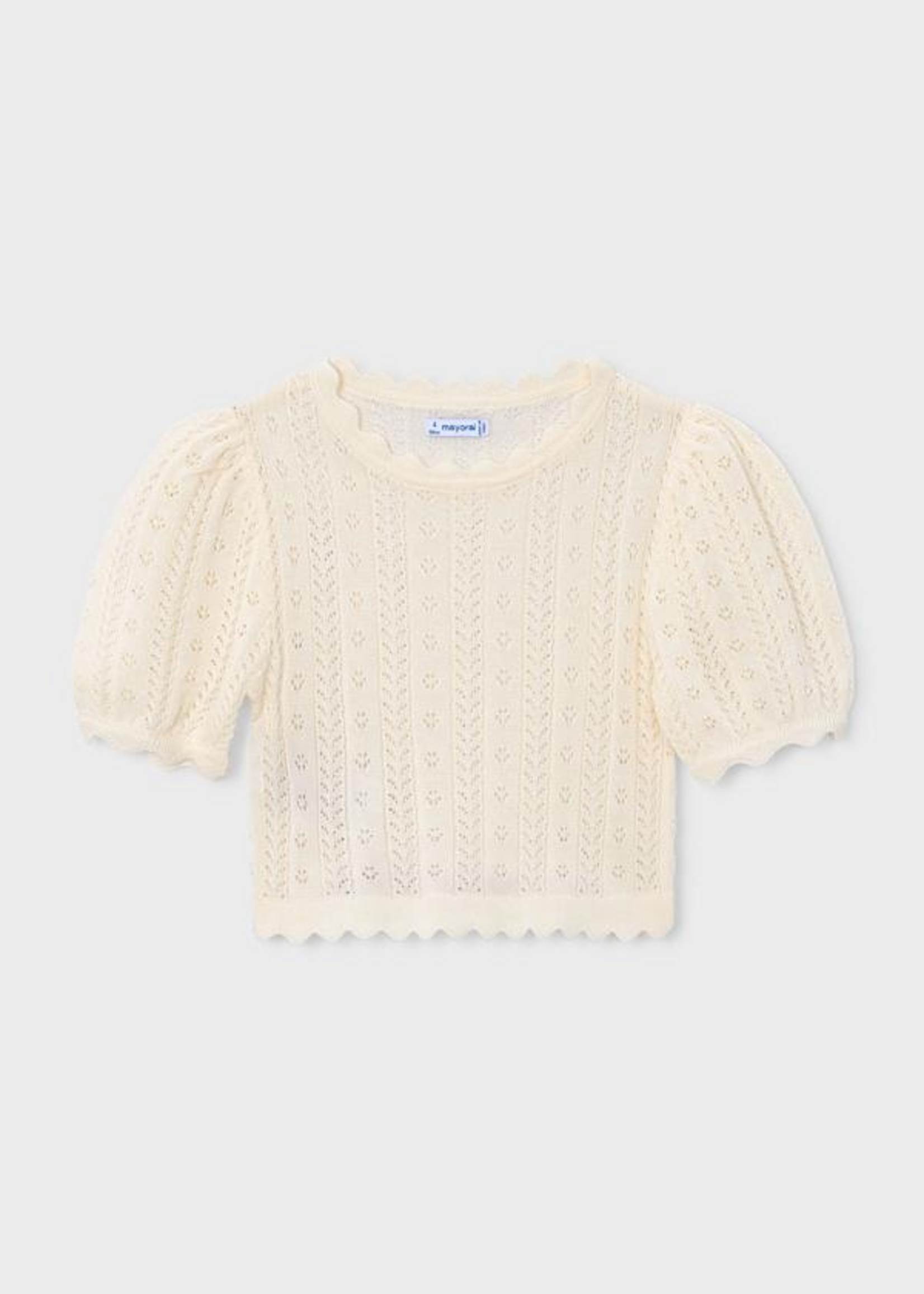 Mayoral Mayoral S/s knit tshirt Bone - 26 03003
