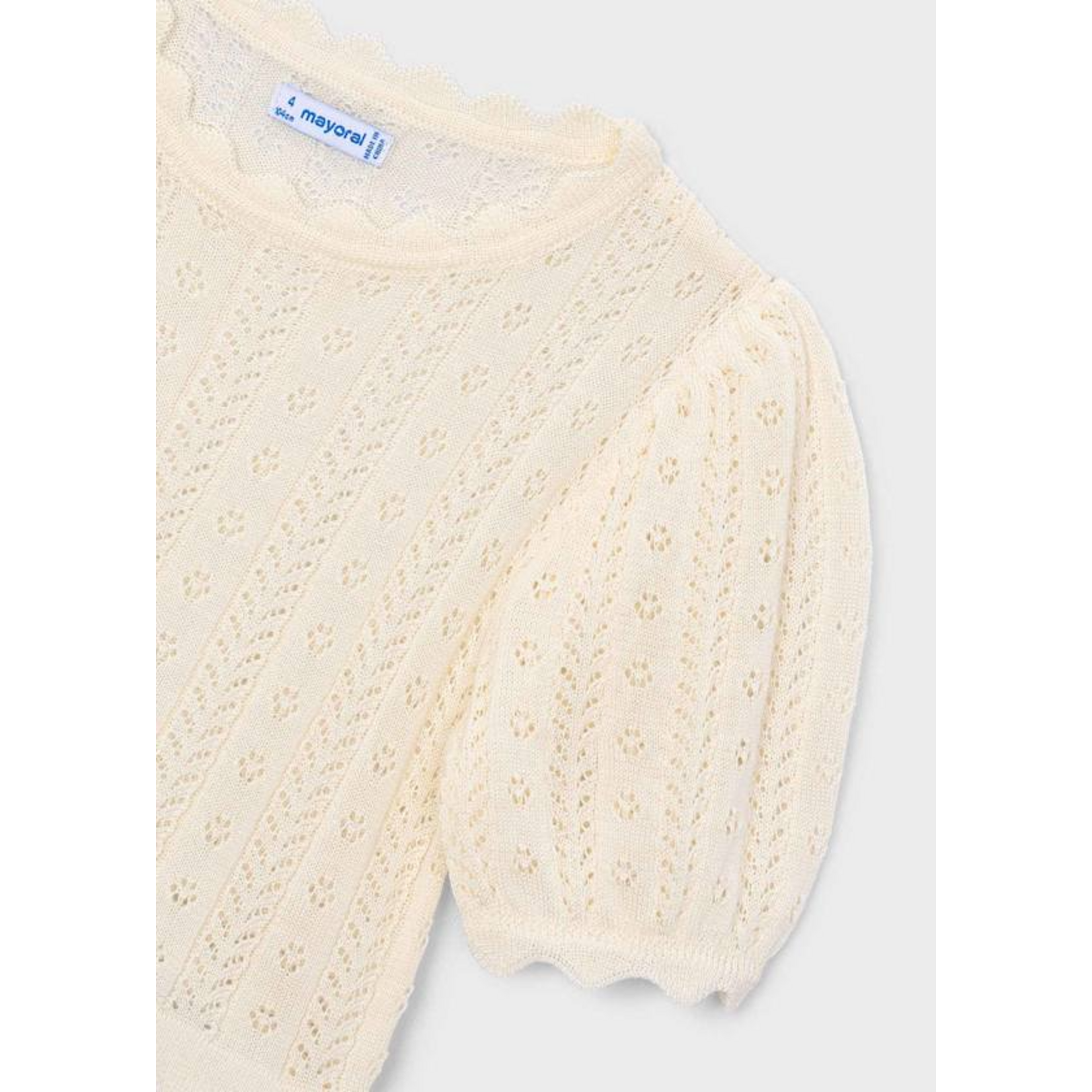 Mayoral Mayoral S/s knit tshirt Bone - 26 03003