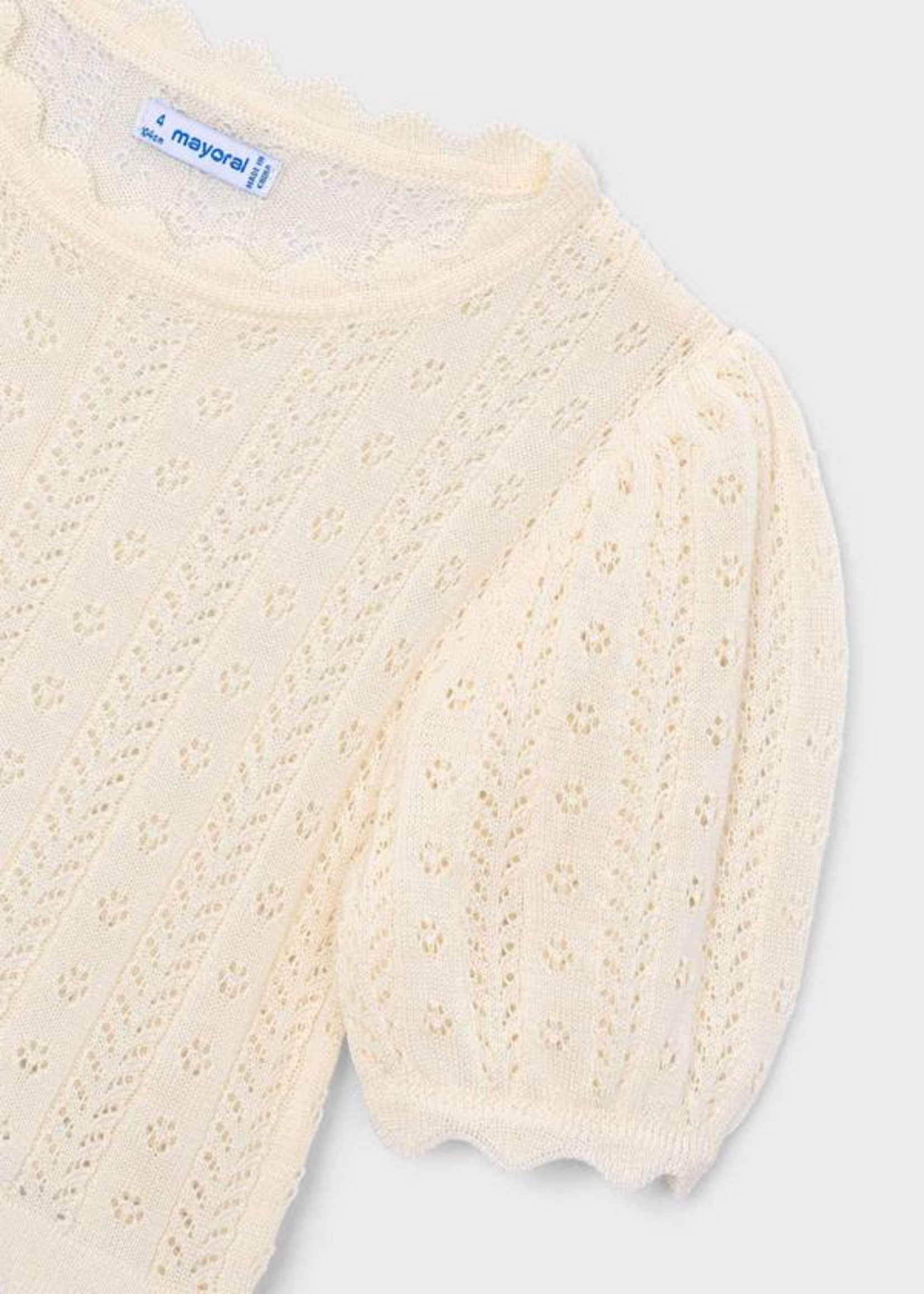 Mayoral Mayoral S/s knit tshirt Bone - 26 03003