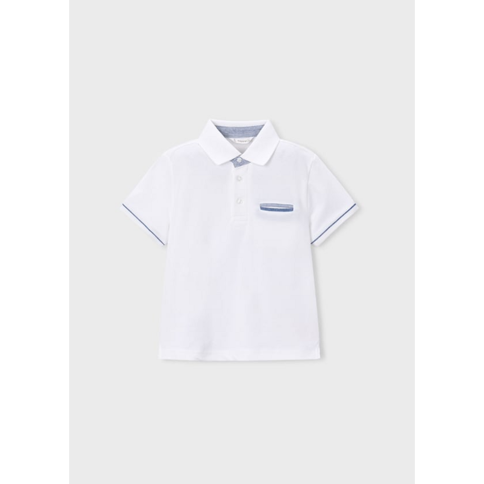 Mayoral Mayoral s/l polo suiting White - 26 03103