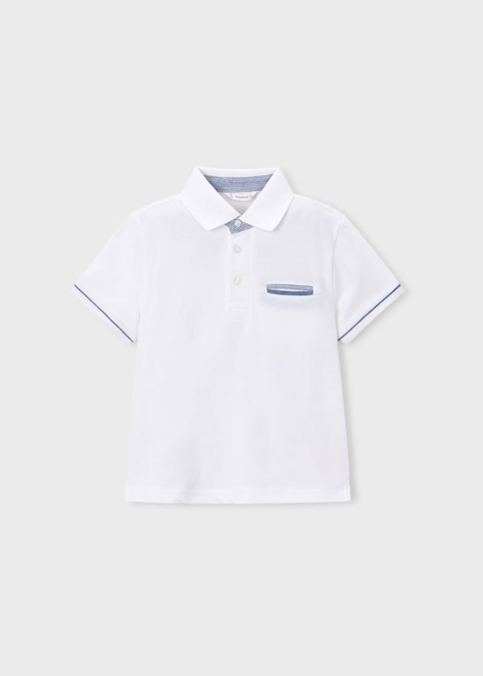 Mayoral Mayoral s/l polo suiting White - 26 03103