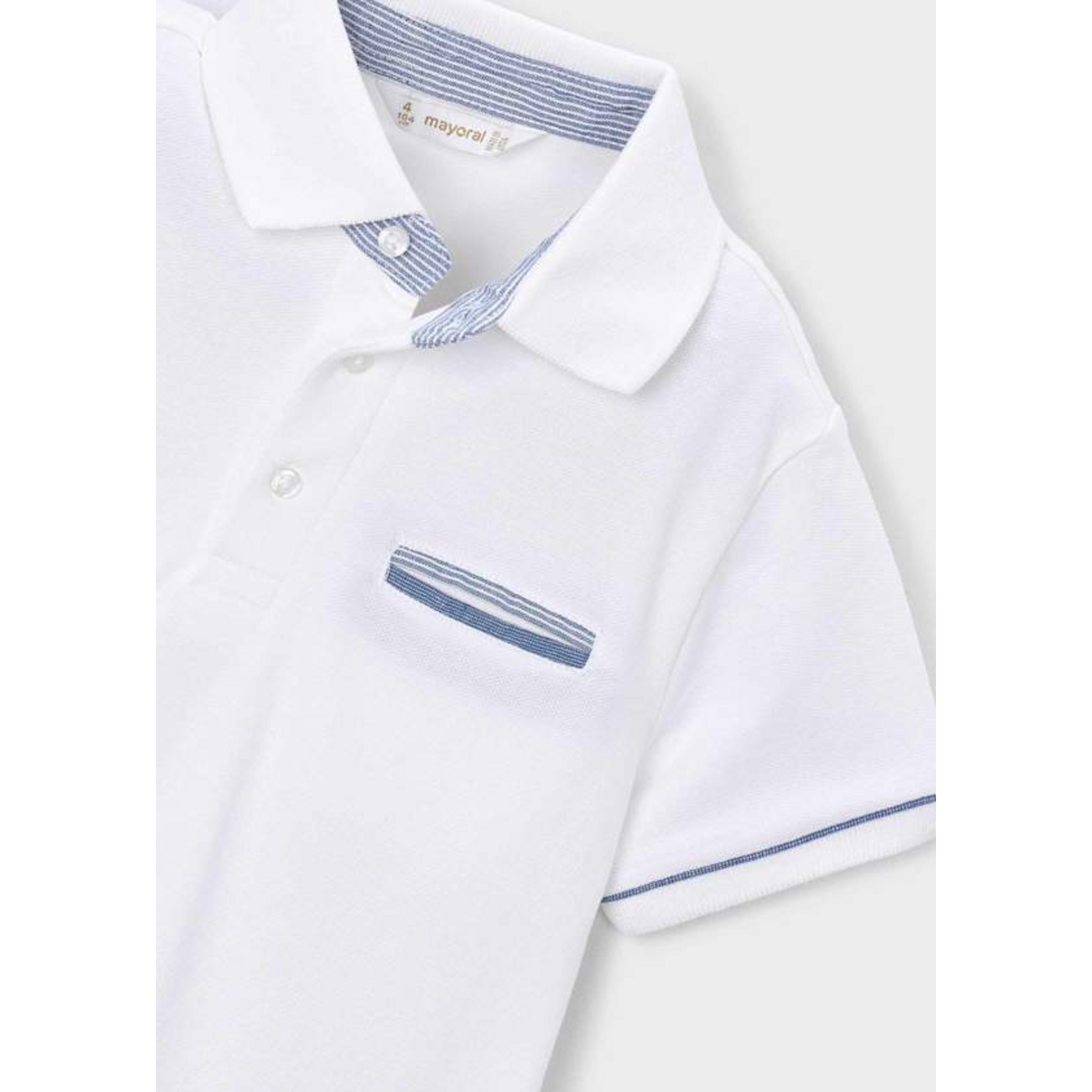 Mayoral Mayoral s/l polo suiting White - 26 03103