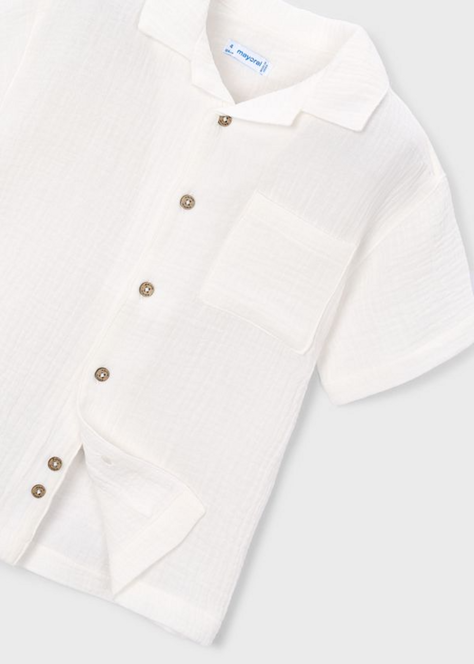 Mayoral Mayoral S/s shirt Cream - 26 03116