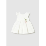 Mayoral Mayoral dress w/ guipure lace trim Natural - 26 01907