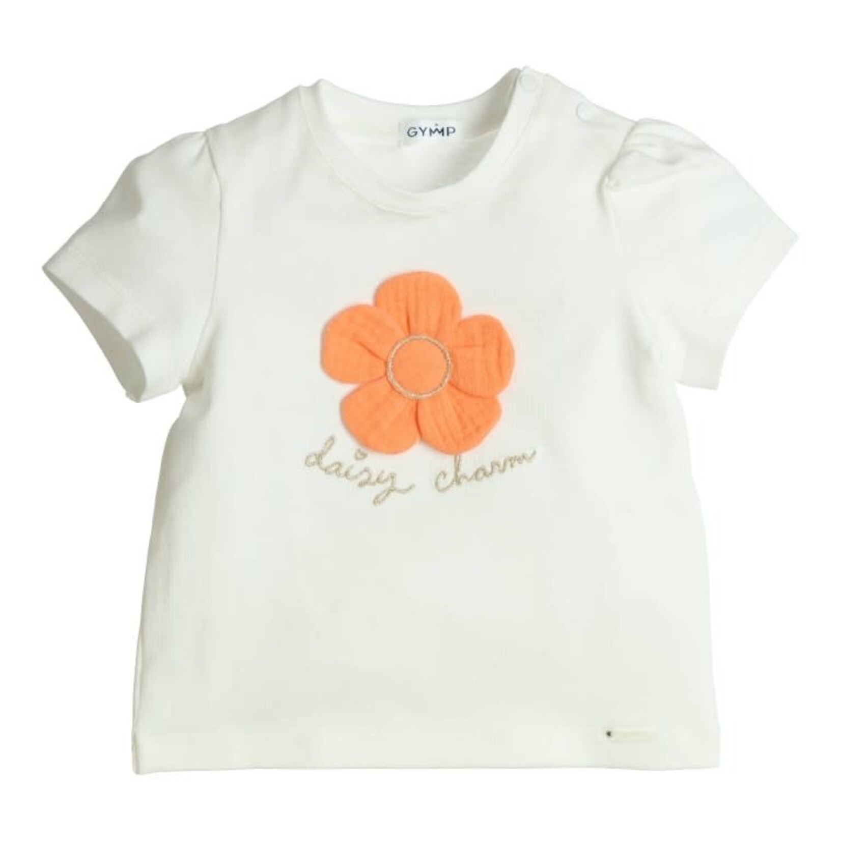 GYMP GYMP T-shirt Aerobic Daisy Charm Orange Off White 353-6186-10