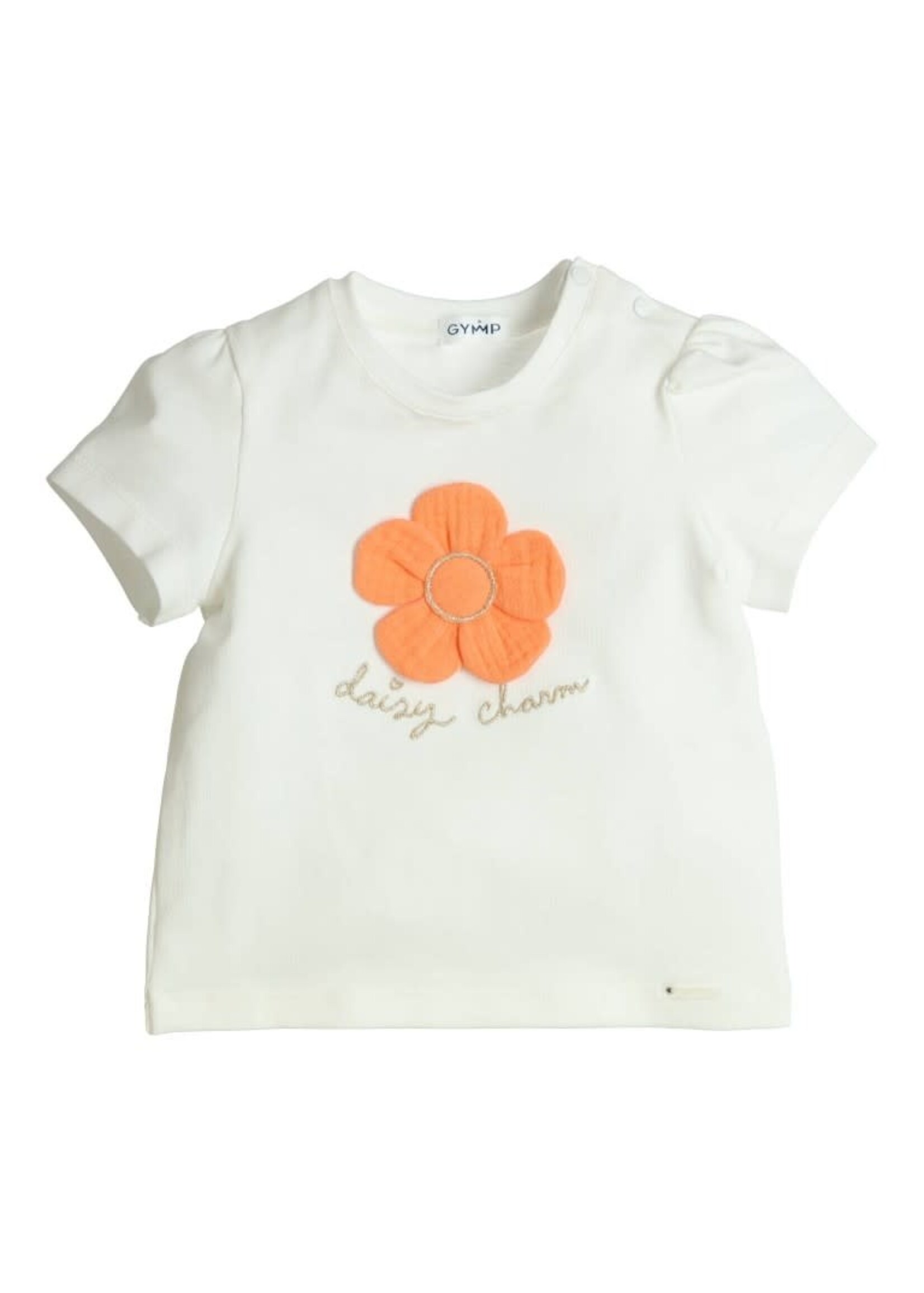 GYMP GYMP T-shirt Aerobic Daisy Charm Orange Off White 353-6186-10
