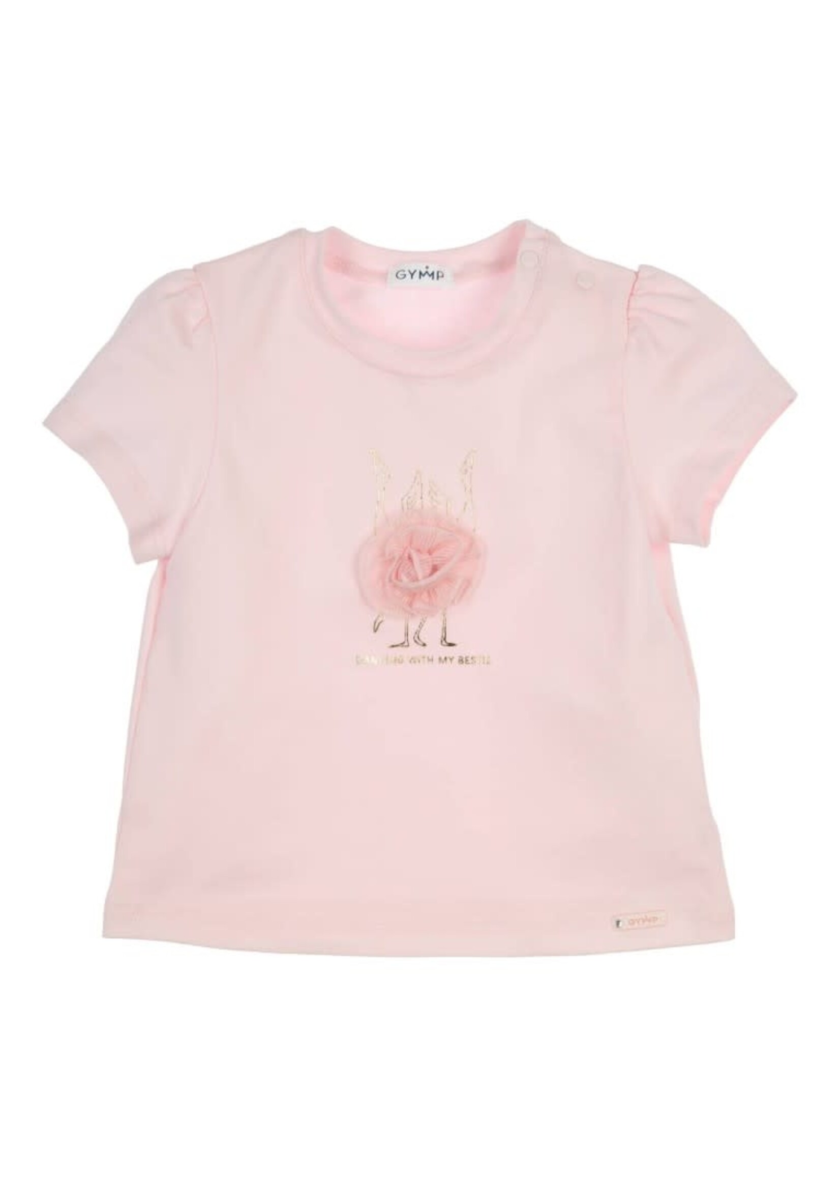 GYMP GYMP T-shirt Aerobic Dancing With My Besties Old Rose 353-6385-10