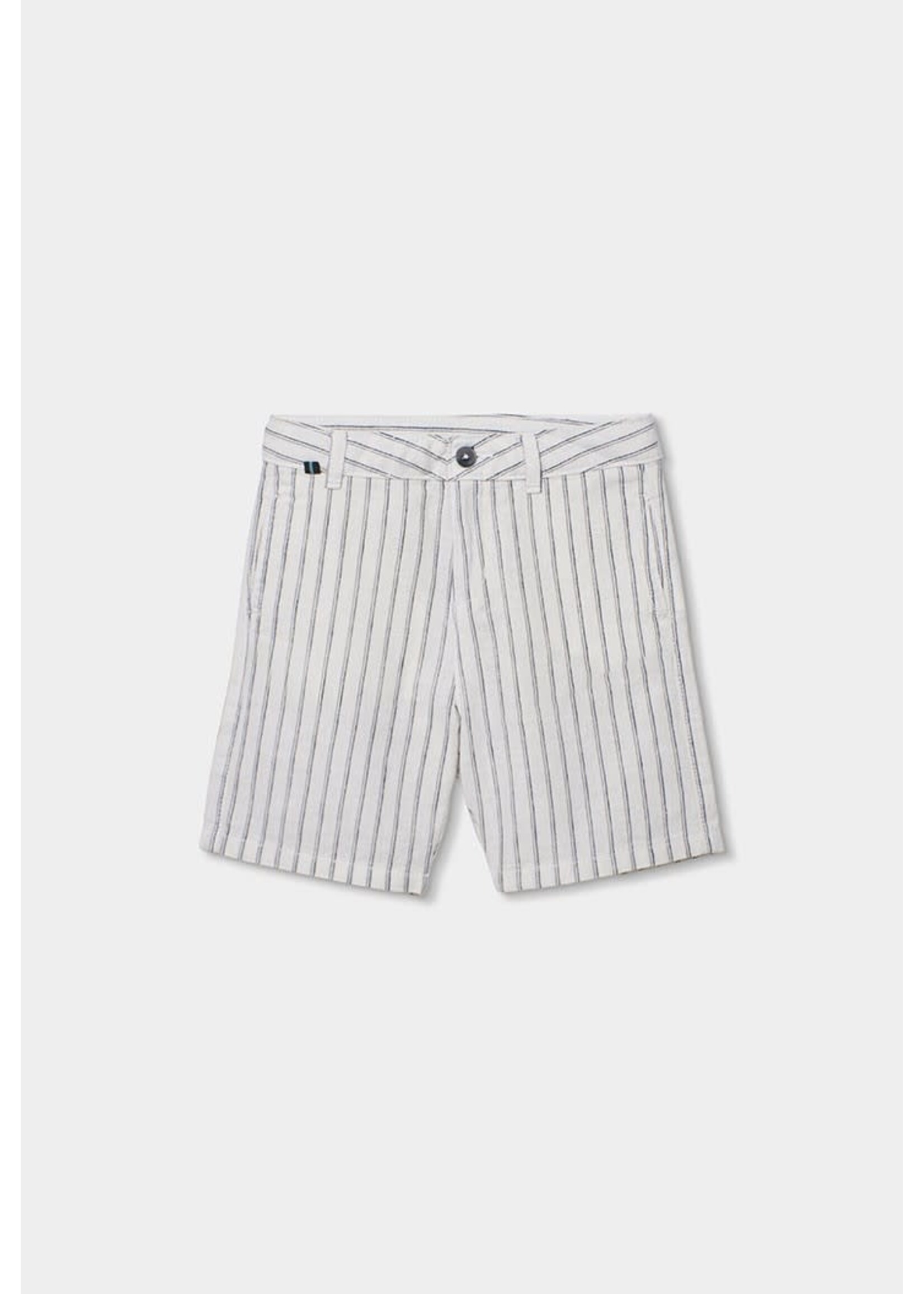 Boboli Boboli Linen bermuda shorts for boy -BCI stripes 853028