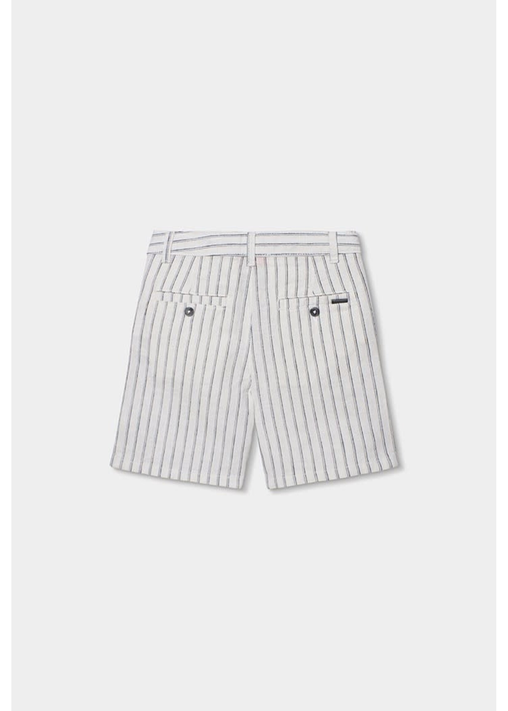 Boboli Boboli Linen bermuda shorts for boy -BCI stripes 853028