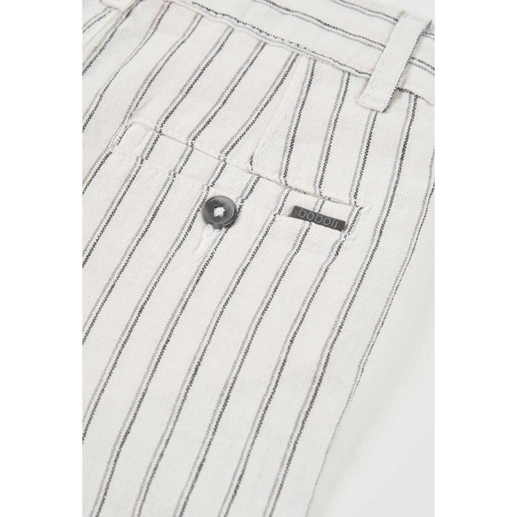 Boboli Boboli Linen bermuda shorts for boy -BCI stripes 853028