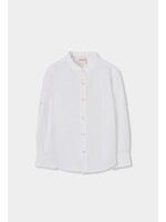 Boboli Boboli Linen shirt long sleeves for boy -BCI white 863030B
