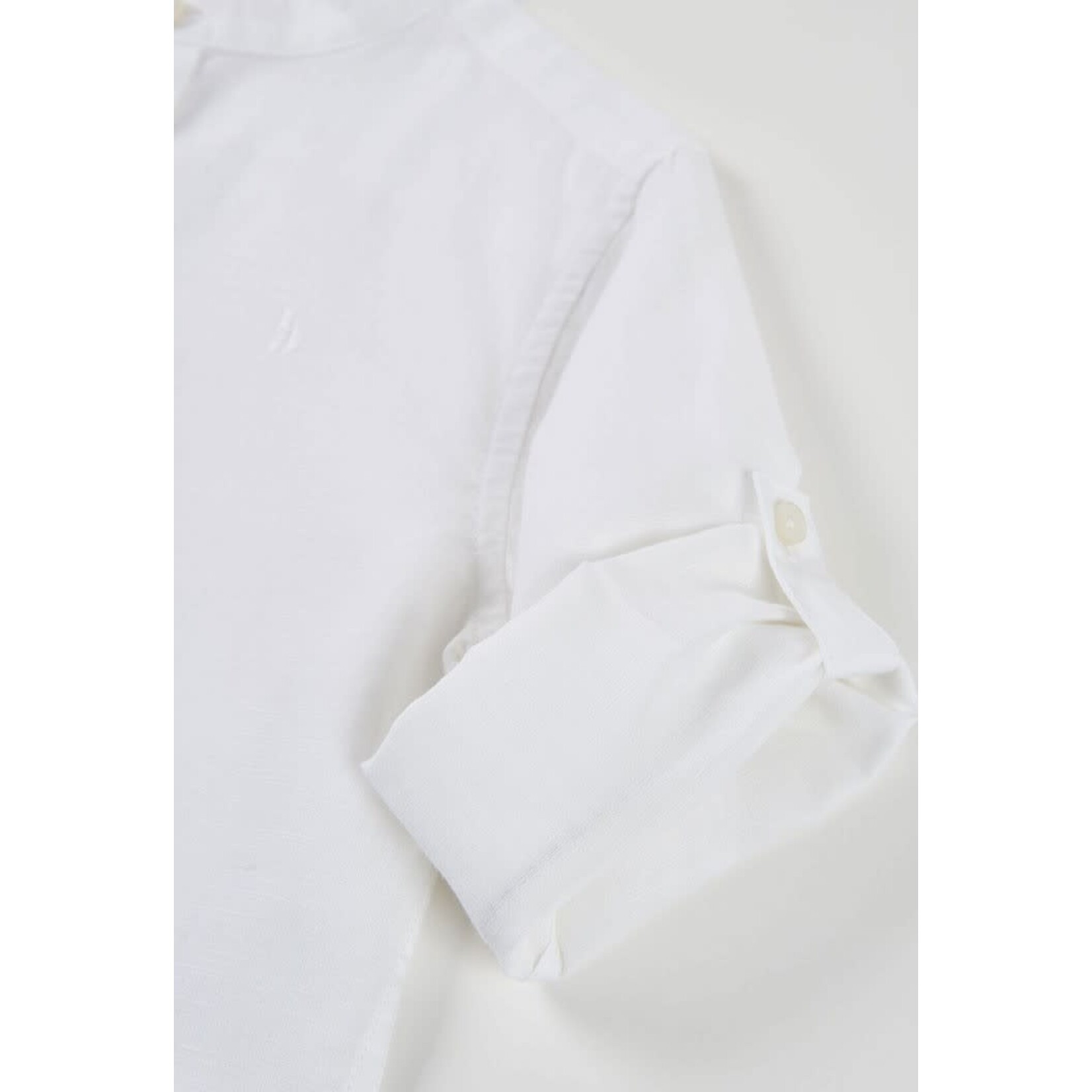 Boboli Boboli Linen shirt long sleeves for boy -BCI white 863030B