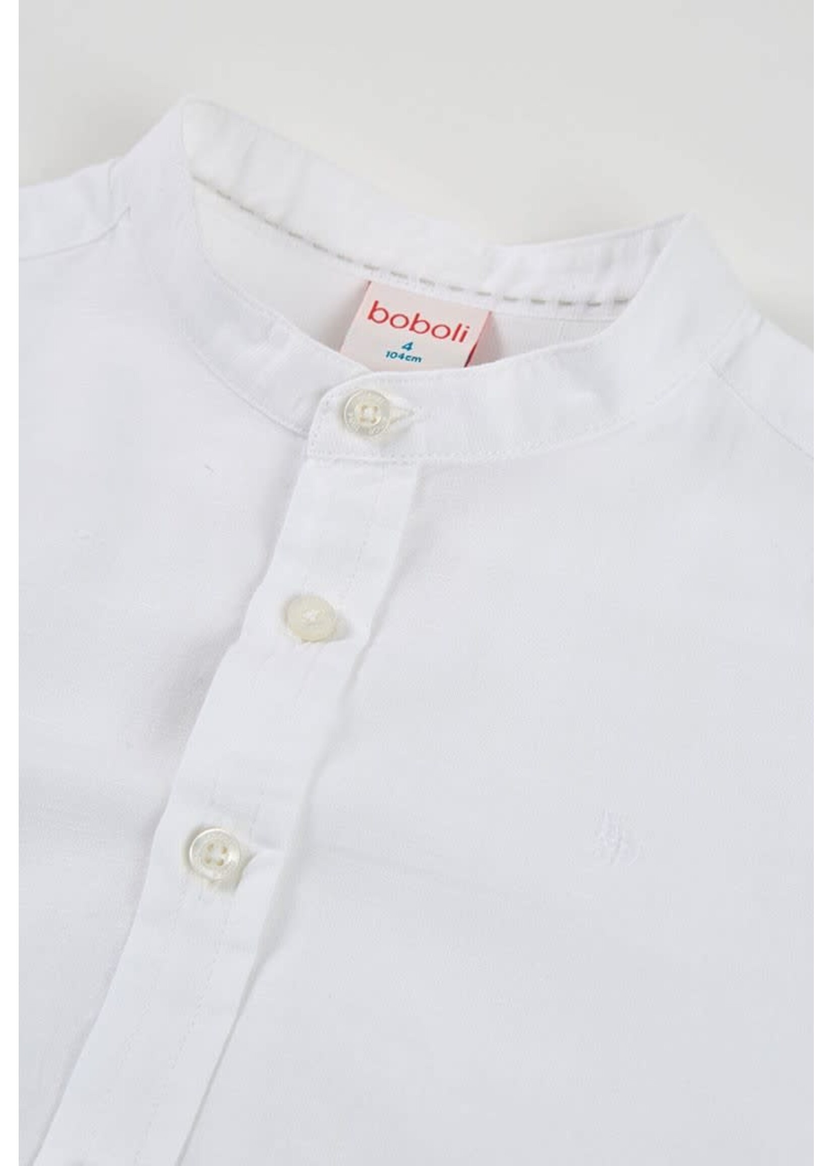 Boboli Boboli Linen shirt long sleeves for boy -BCI white 863030