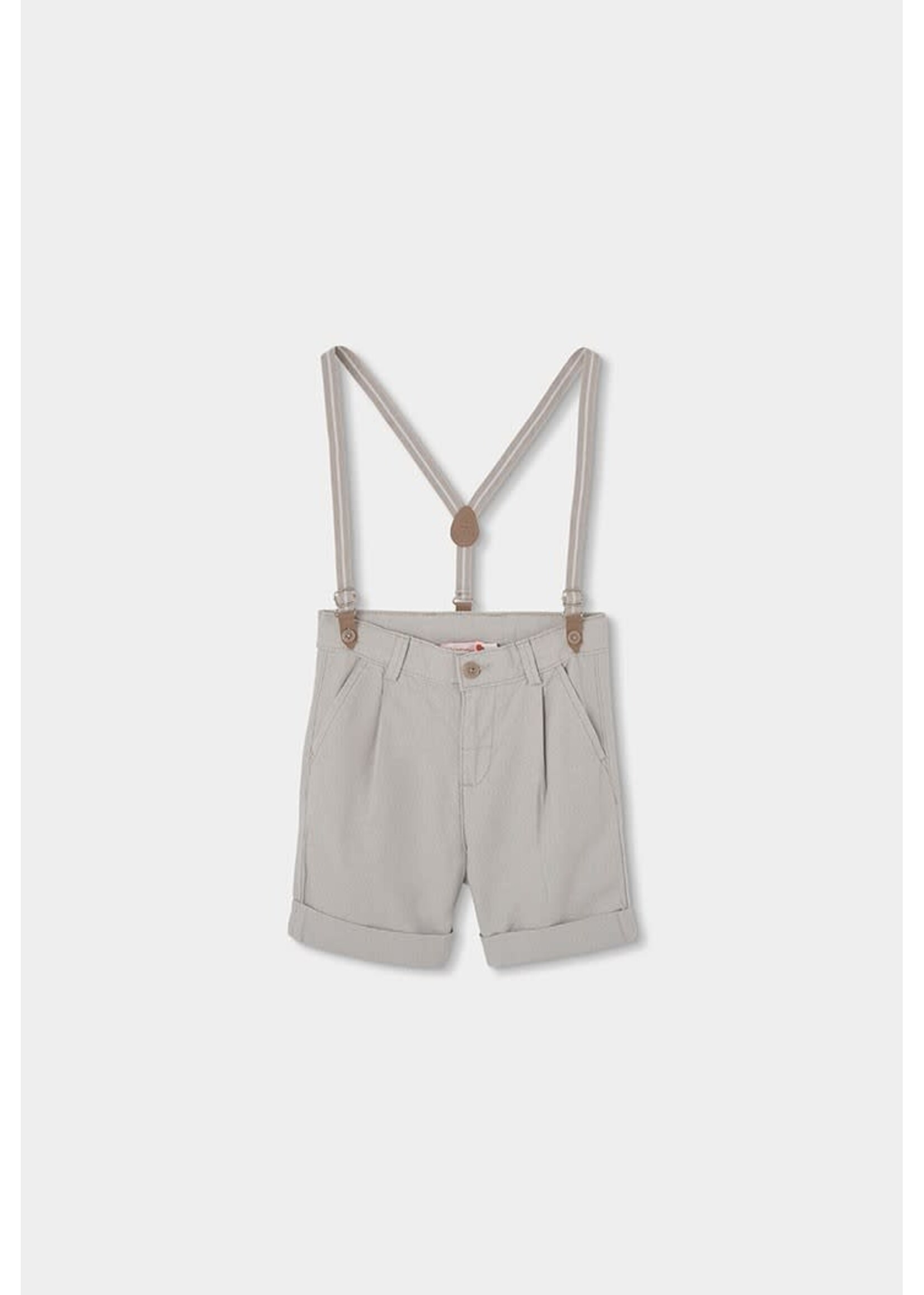 Boboli Boboli Linen bermuda shorts for boy -BCI stone 863041B