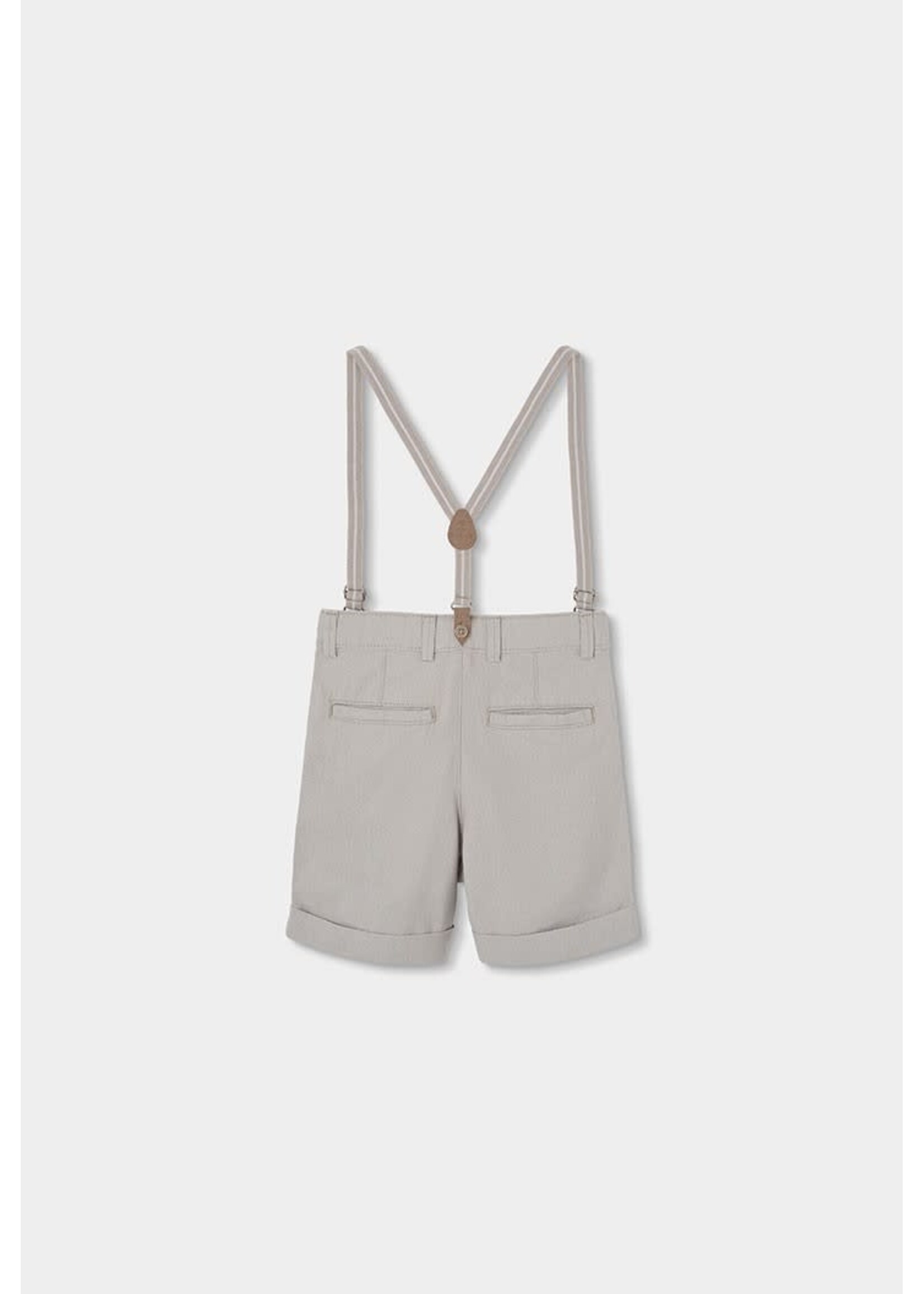 Boboli Boboli Linen bermuda shorts for boy -BCI stone 863041B