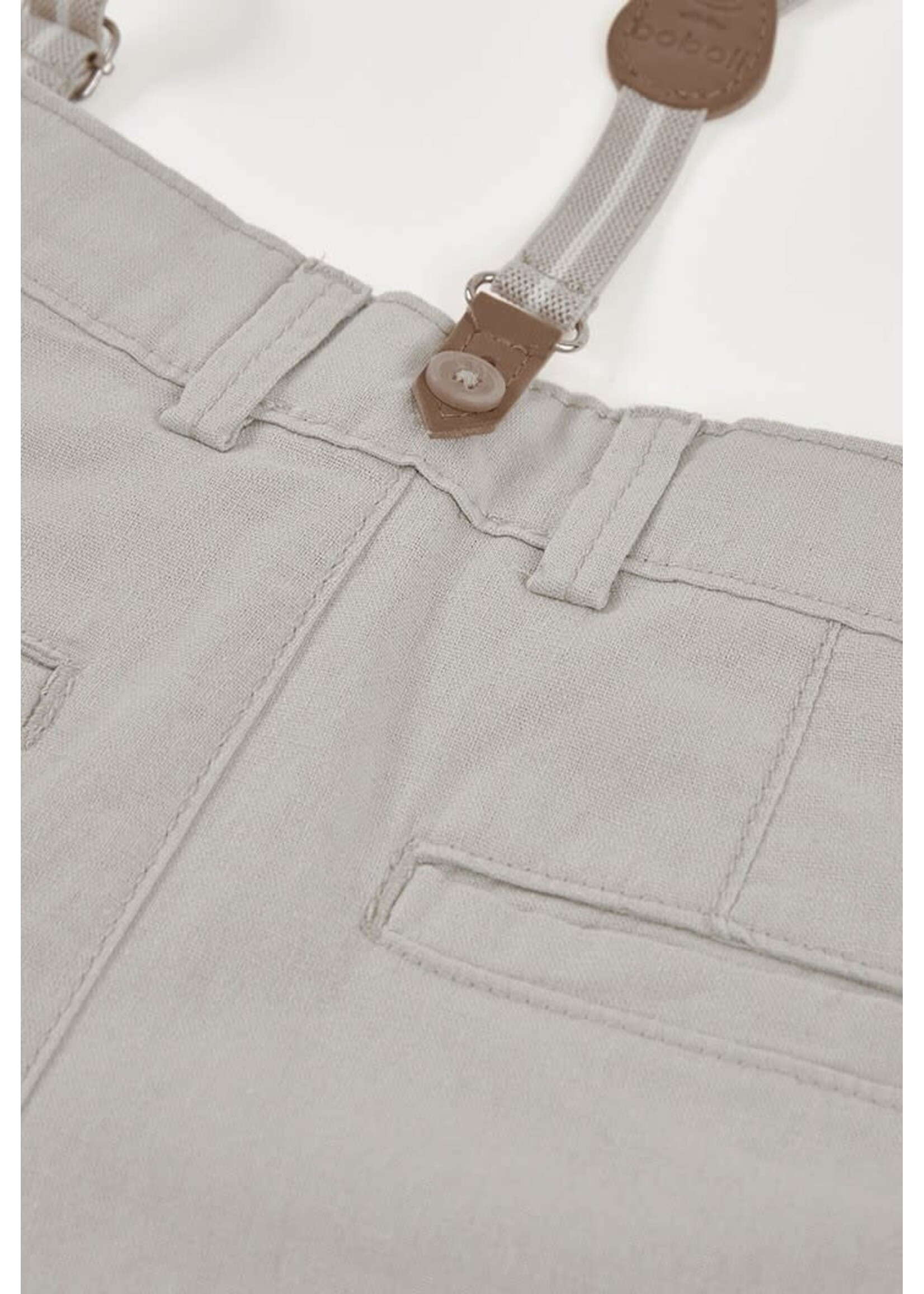 Boboli Boboli Linen bermuda shorts for boy -BCI stone 863041B