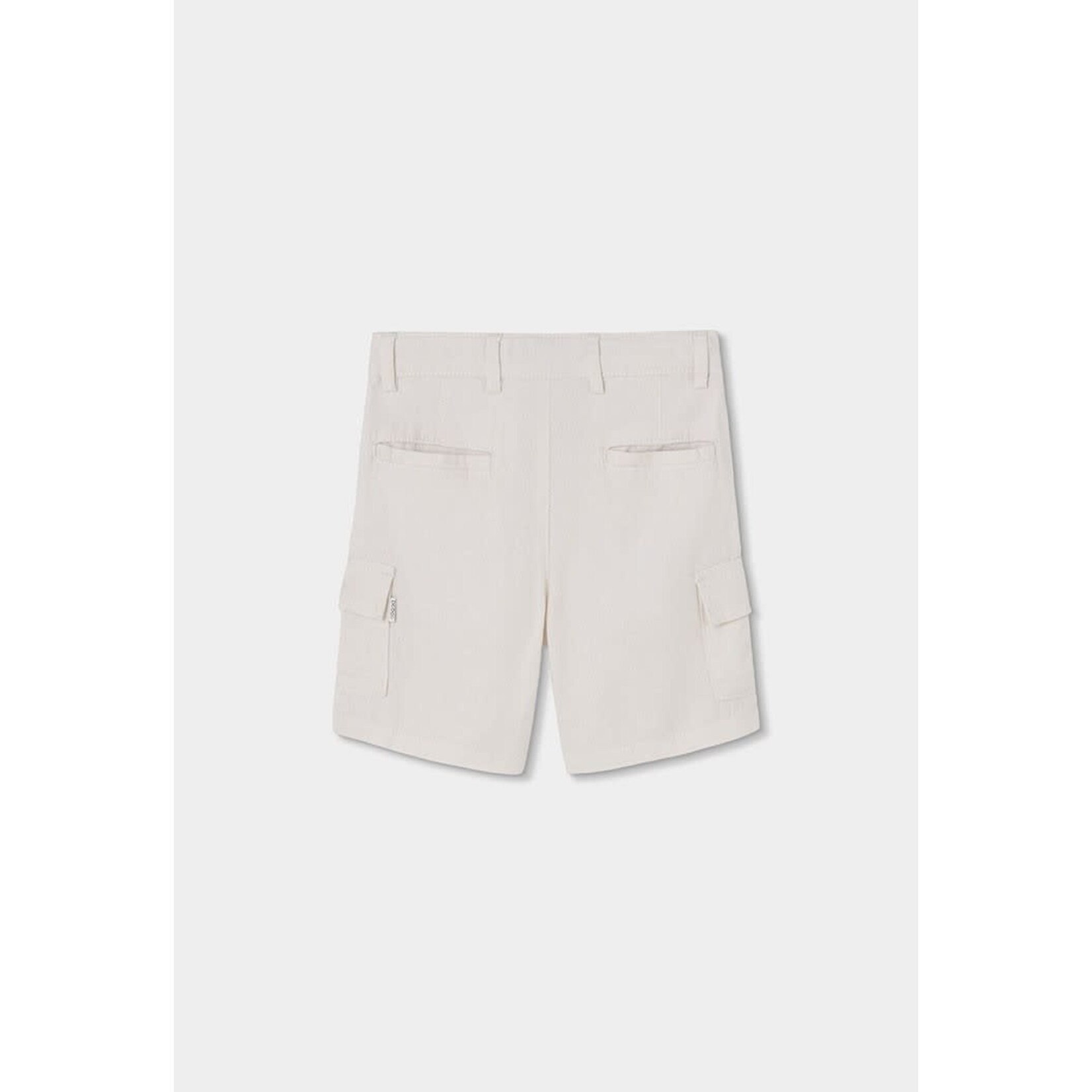 Boboli Boboli Linen bermuda shorts for boy -BCI white 813068