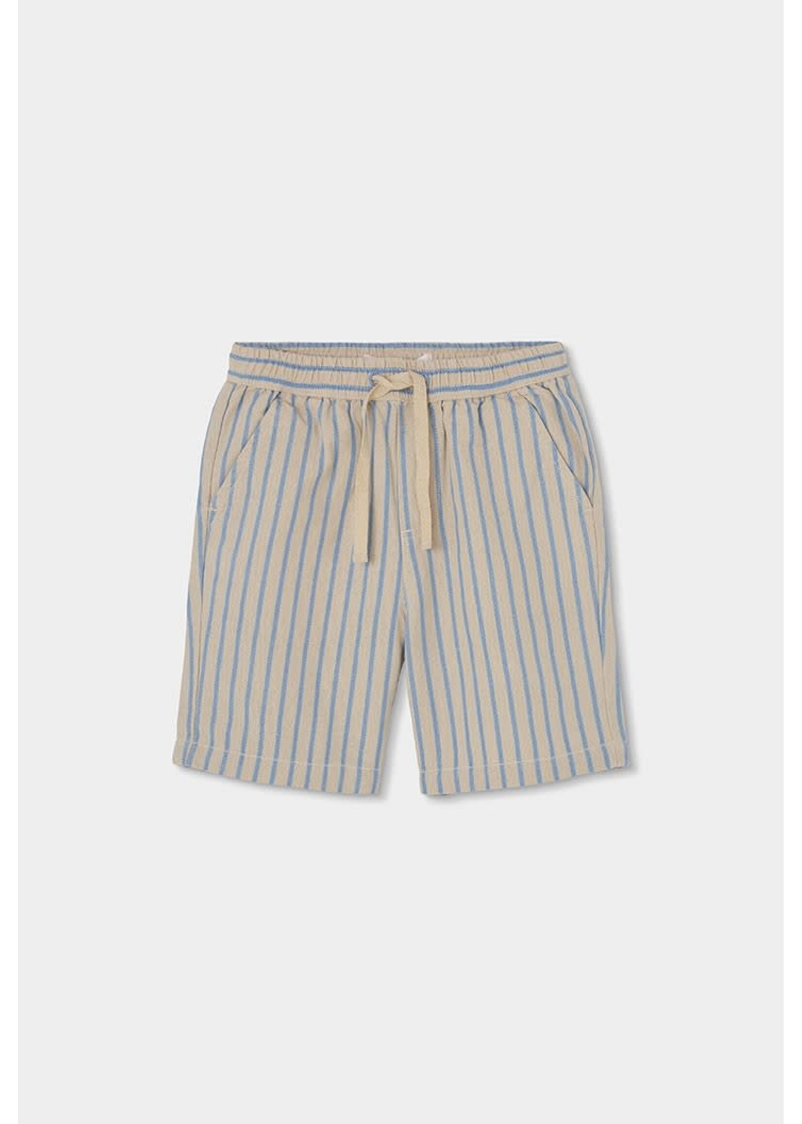 Boboli Boboli Linen bermuda shorts for boy -BCI stripes 833015
