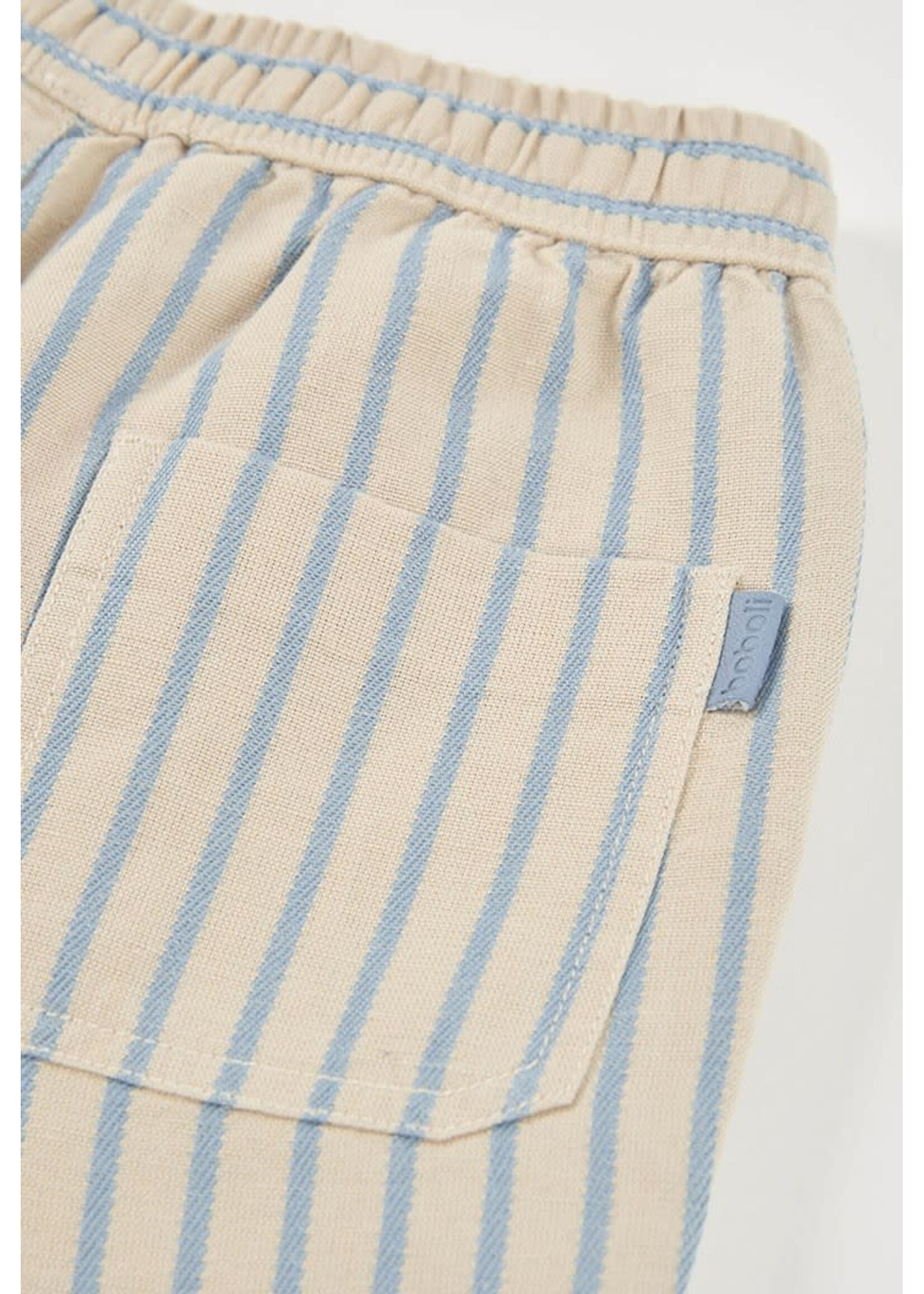 Boboli Boboli Linen bermuda shorts for boy -BCI stripes 833015