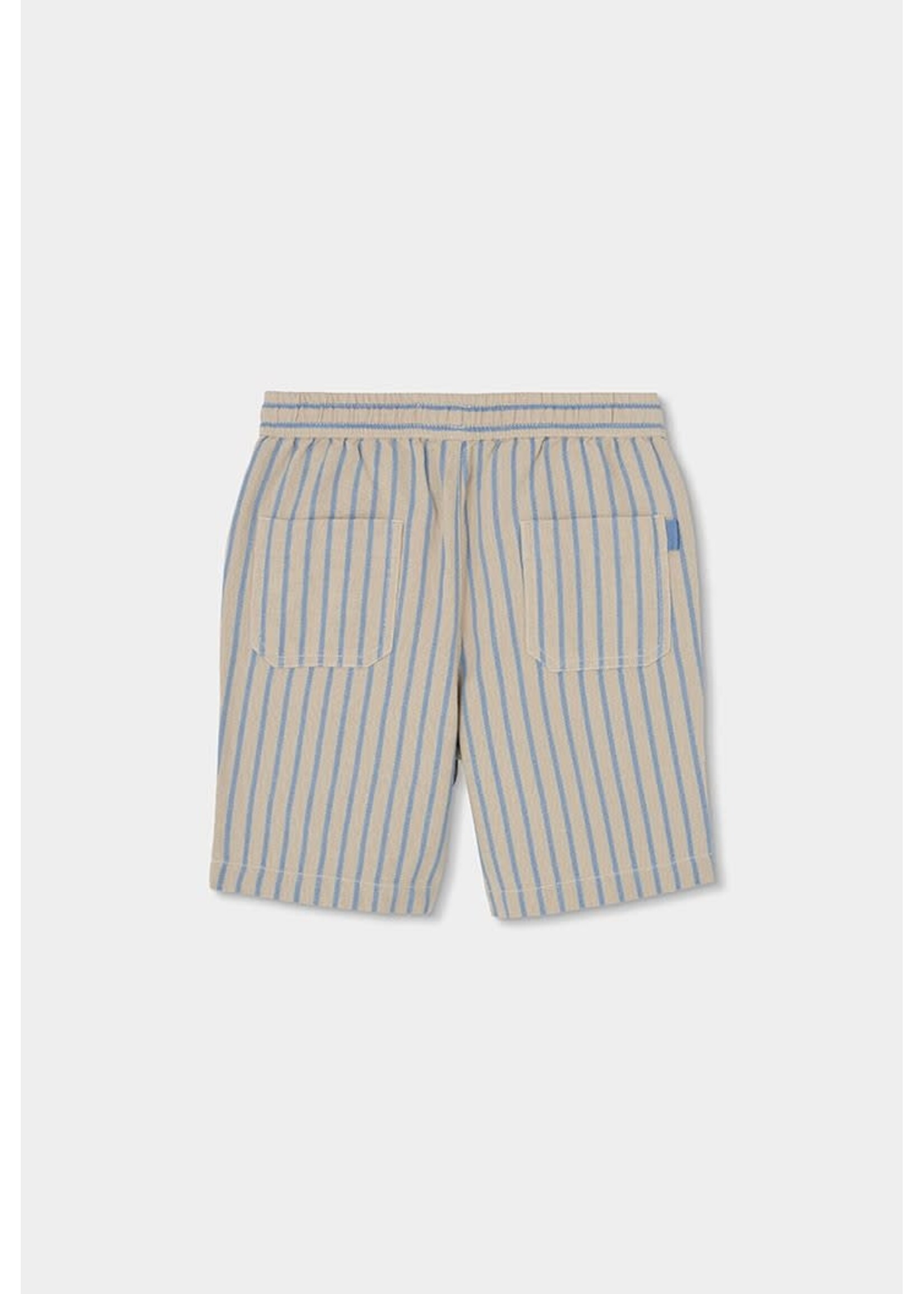 Boboli Boboli Linen bermuda shorts for boy -BCI stripes 833015