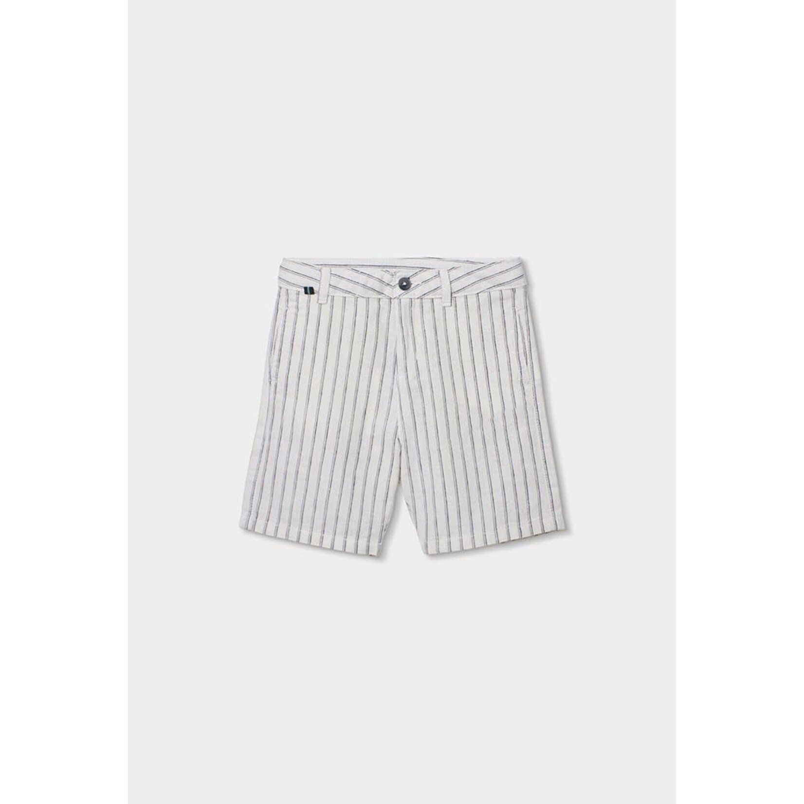 Boboli Boboli Linen bermuda shorts for boy -BCI stripes 853028