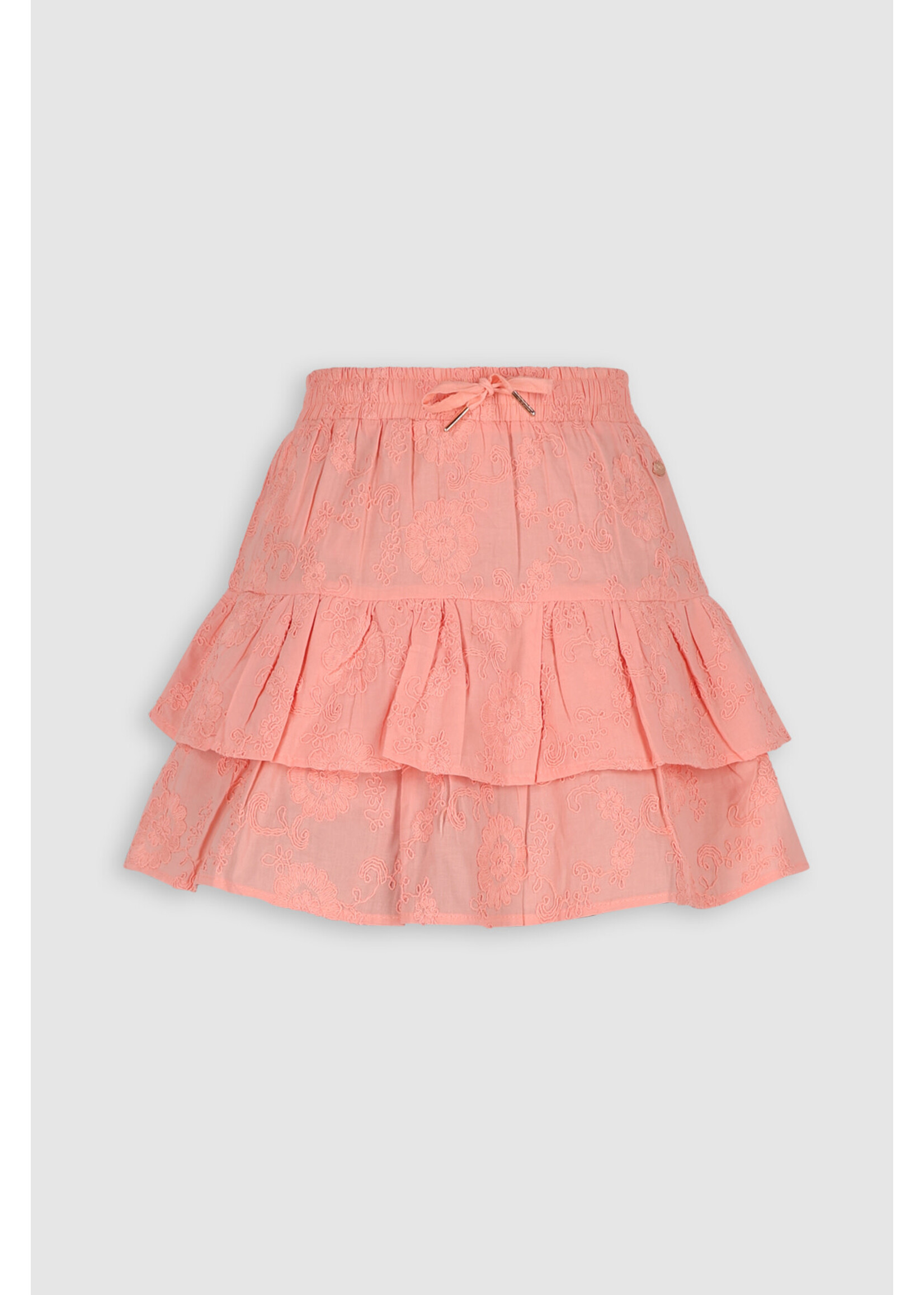 Nobell Nobell Niké Layered Embroidered Skirt Q603-3702 Peach Blossom
