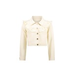 Le Chic Le Chic ALYSUM ruffle denim jacket C411-5180 Pearled Ivory