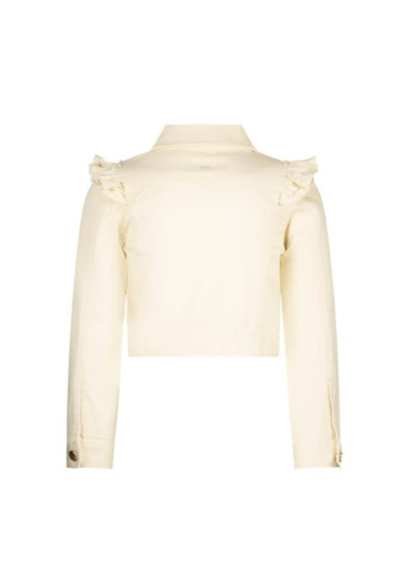 Le Chic Le Chic ALYSUM ruffle denim jacket C411-5180 Pearled Ivory