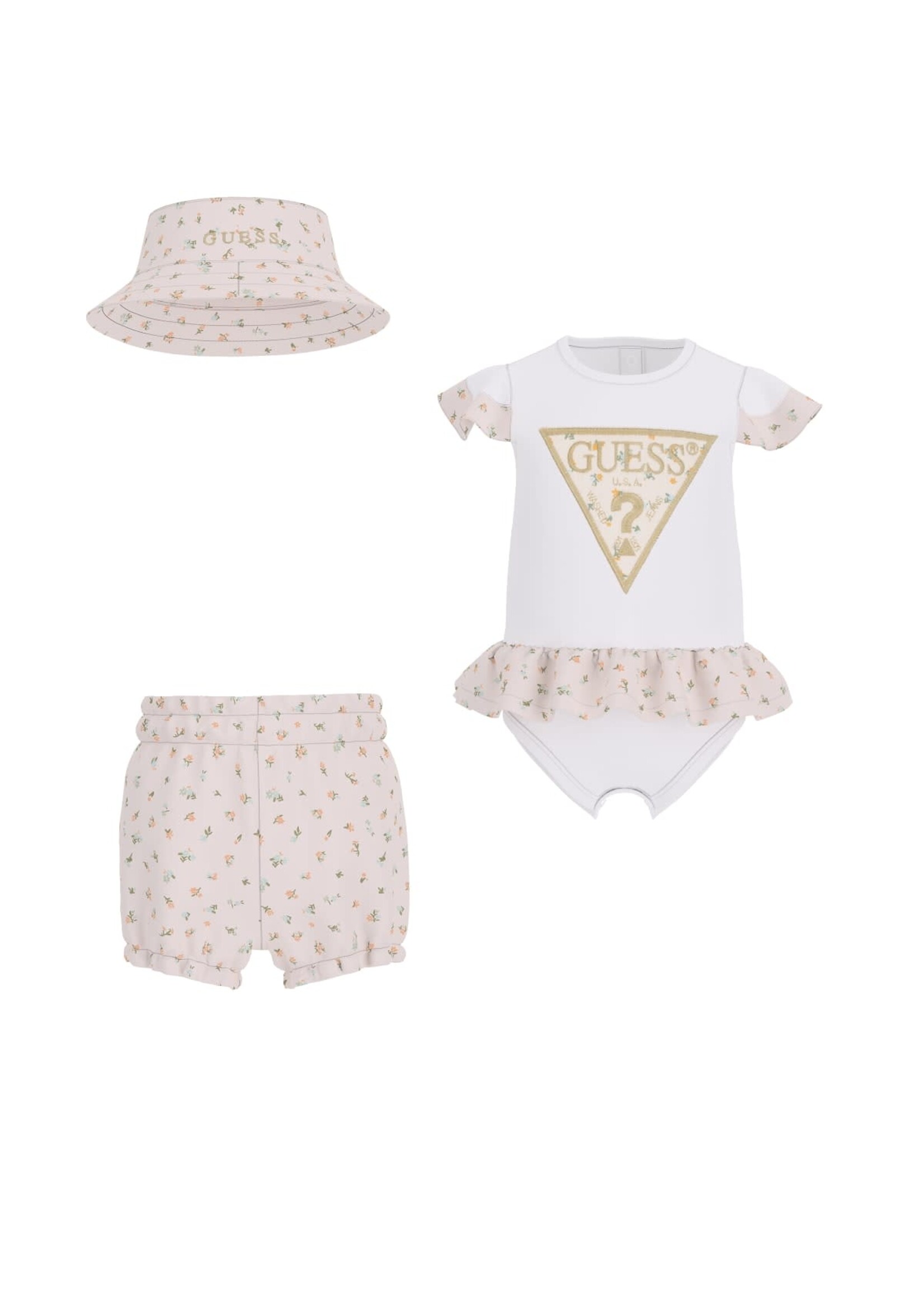 Guess Guess SET BUCKET+SS BODY+SHORTS Pure White - S5GG07_K6YW4