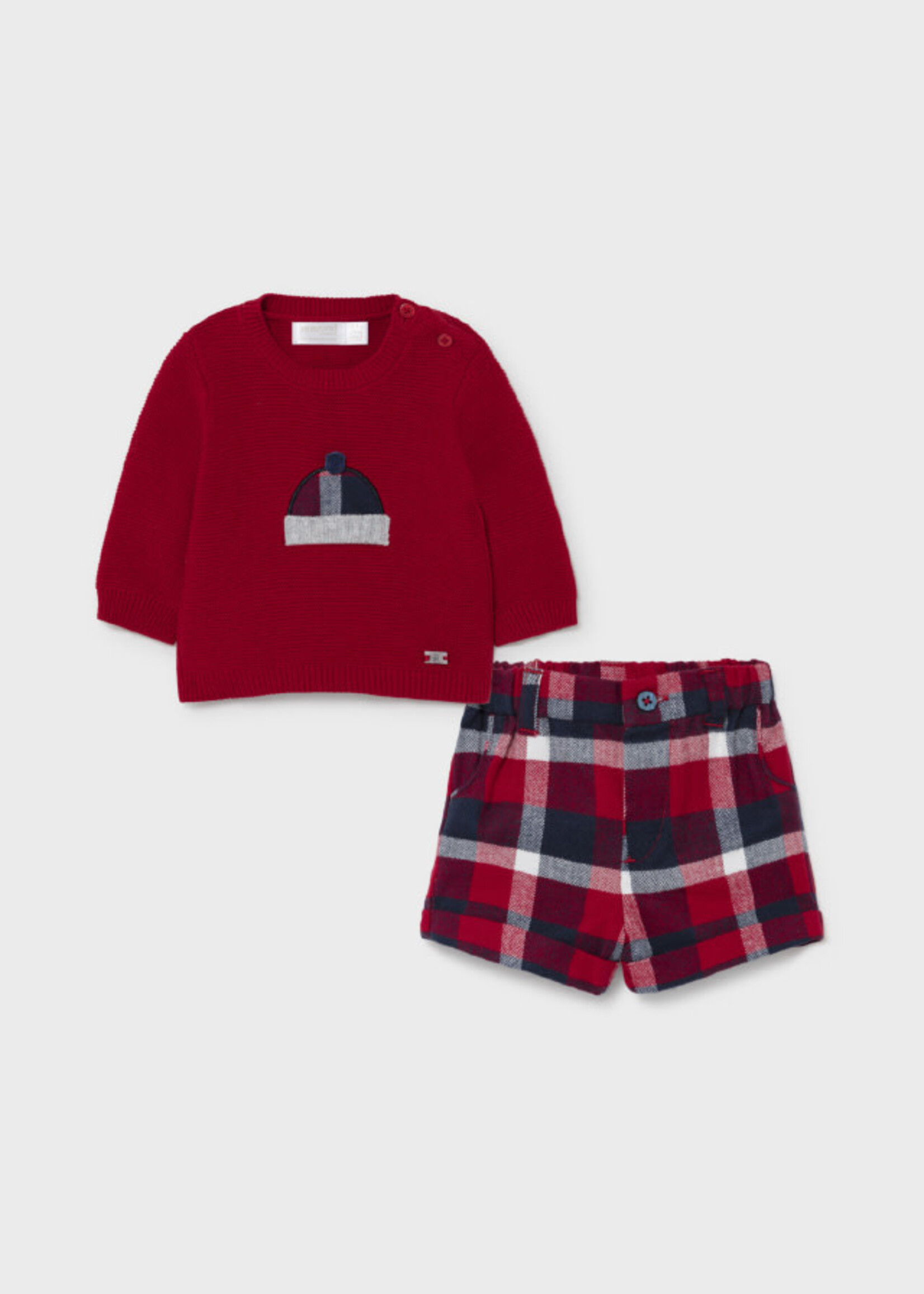 Mayoral Mayoral Shorts with leotard set Red - 21 02225